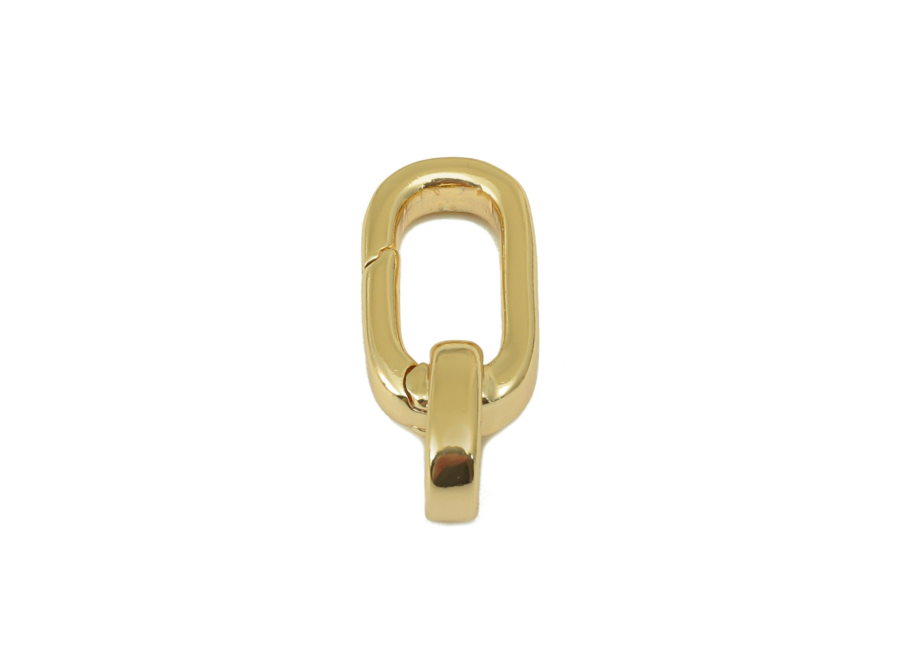 Brass Lobster Clasp - Brass Semi Lobster Clasp - Parrot Clasp With Hoop - 18K Real Gold Plating - Jewelry Making - 19.2x7.93x 2.6mm- RGP6611 - DOMEDBAZAAR