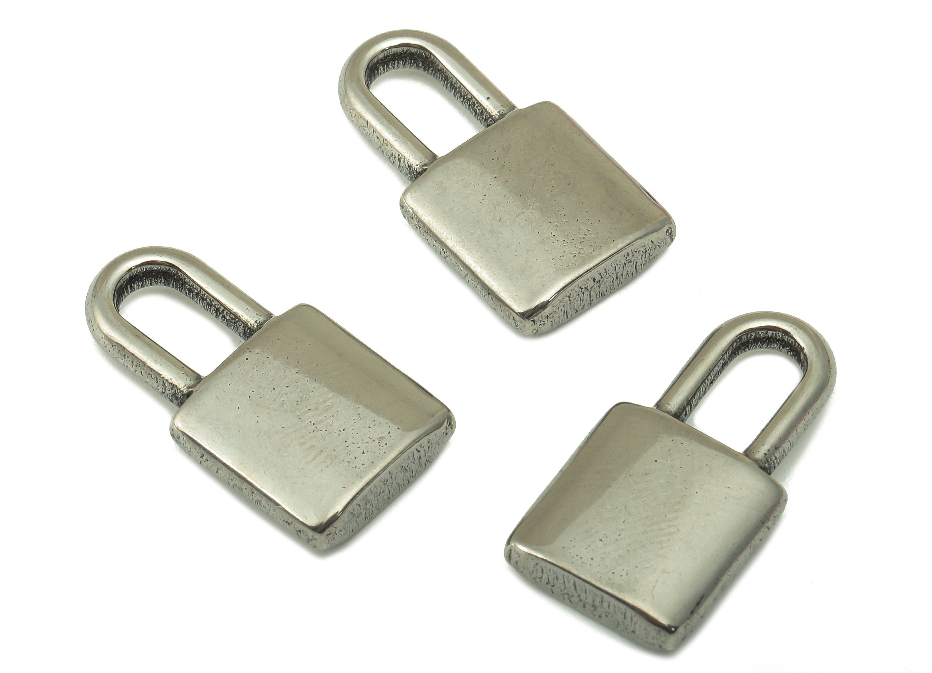 Stainless Steel Lock Earring Charm - Steel Fetter Earring Charm -304 Stainless Steel - Steel Padlock Charm -26.1 x 13.76 x 4.62mm - SS1437 - DOMEDBAZAAR