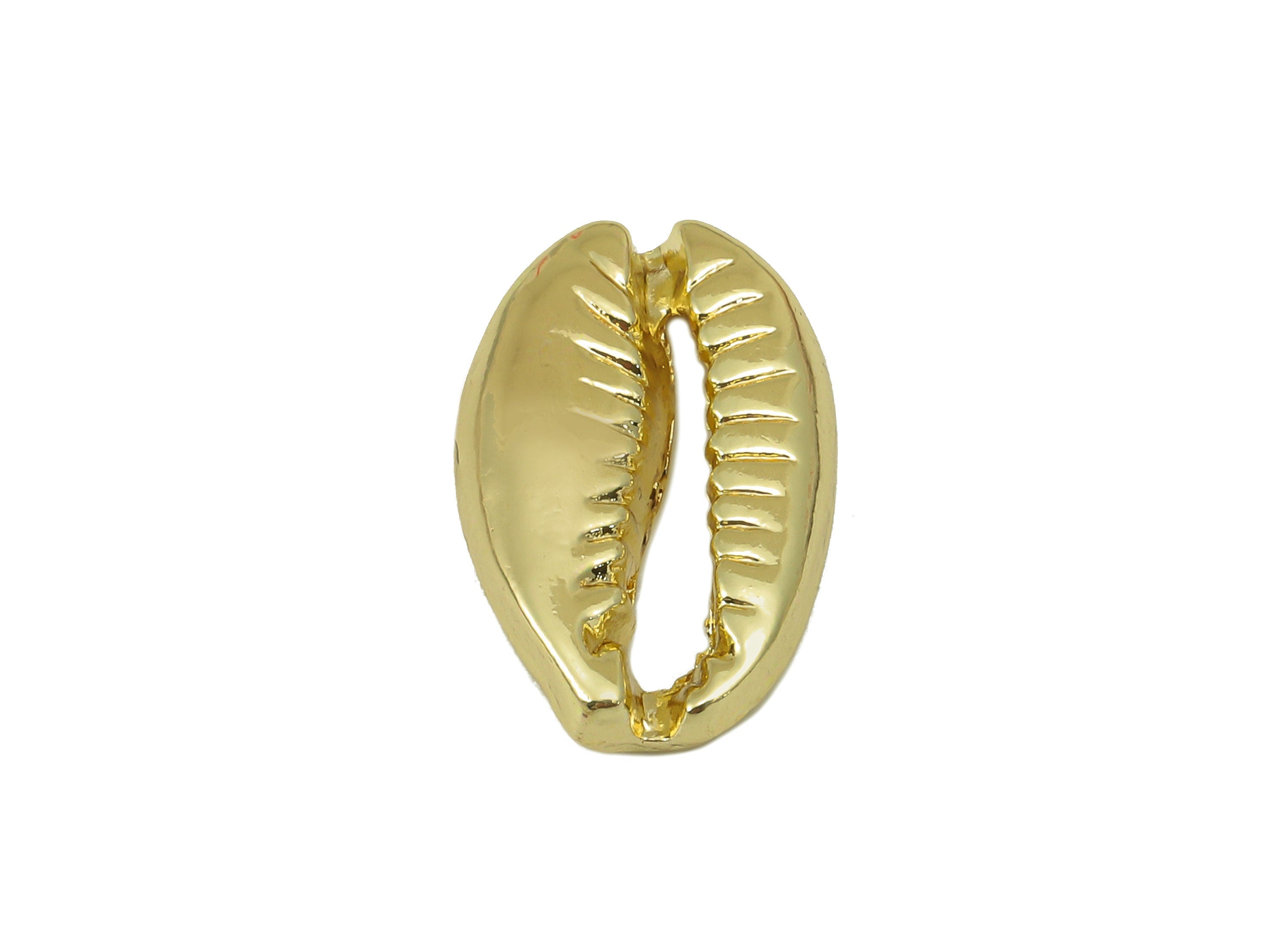 Alloy Lobster Charm - Zinc Alloy Beads - Gold Open Cowrie Charm - KC Gold Tone Plated - 18.58x12x 3.83mm - ZZ2036 - DOMEDBAZAAR
