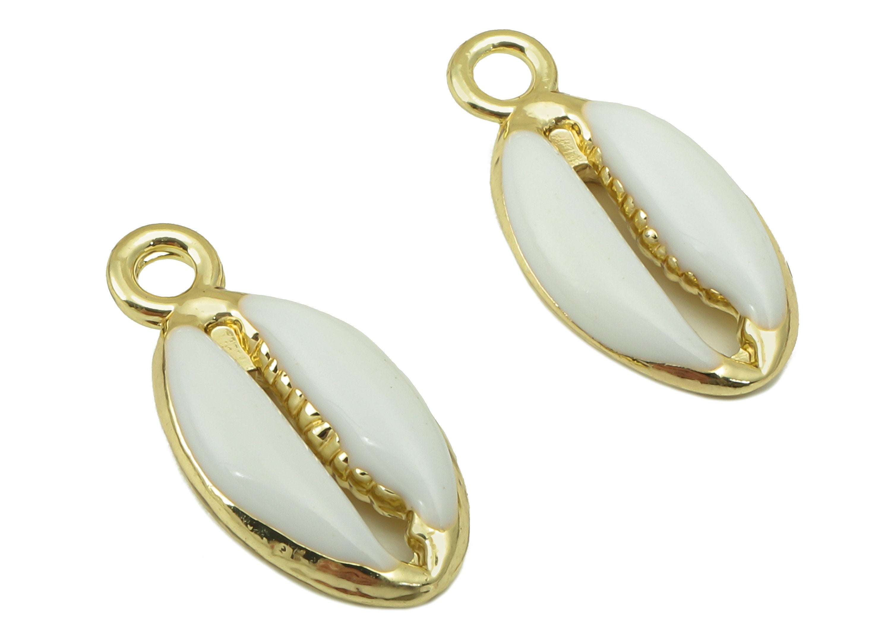 Alloy Lobster Charms - Zinc Alloy Cowrie - Bead Conches - Zinc Alloy Lobster Charms - KC Gold Tone White Plated - 17.28x 8.39x 3.6mm- ZZ2049 - DOMEDBAZAAR