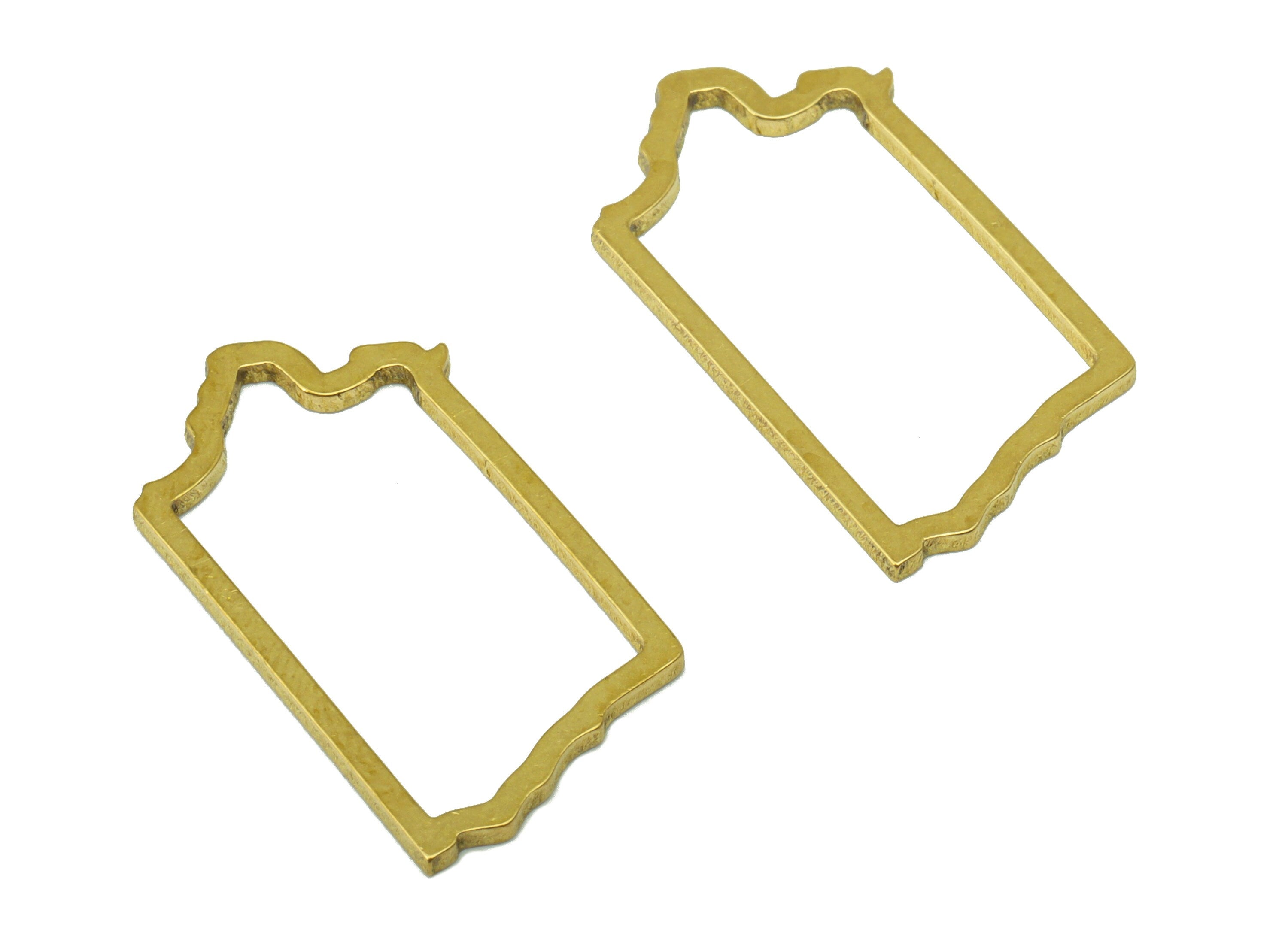 Brass Lowa State Charm - Raw Brass Textured Lowa State Pendant - Frame Earring Charm -State Charm - For Necklace - 24x13.39x 0.96mm- PP8542 - DOMEDBAZAAR