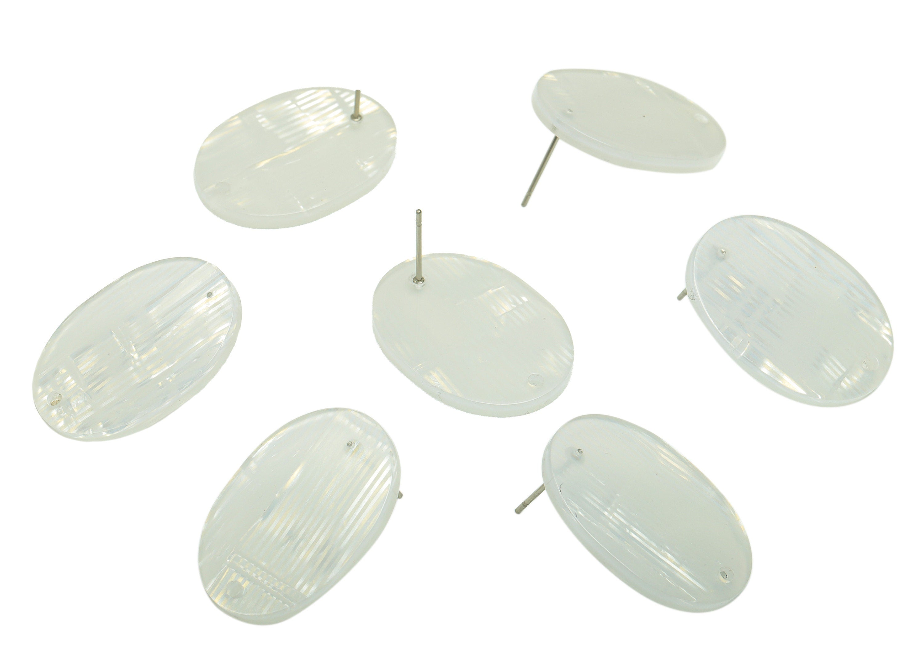 Acetate Ellipse Earring Stud - Acetate Oval Earring Post - Oval Earring Post -Earring Finding- Color Code: A514 - 26x19x2.6mm - AC1002-A514 - DOMEDBAZAAR