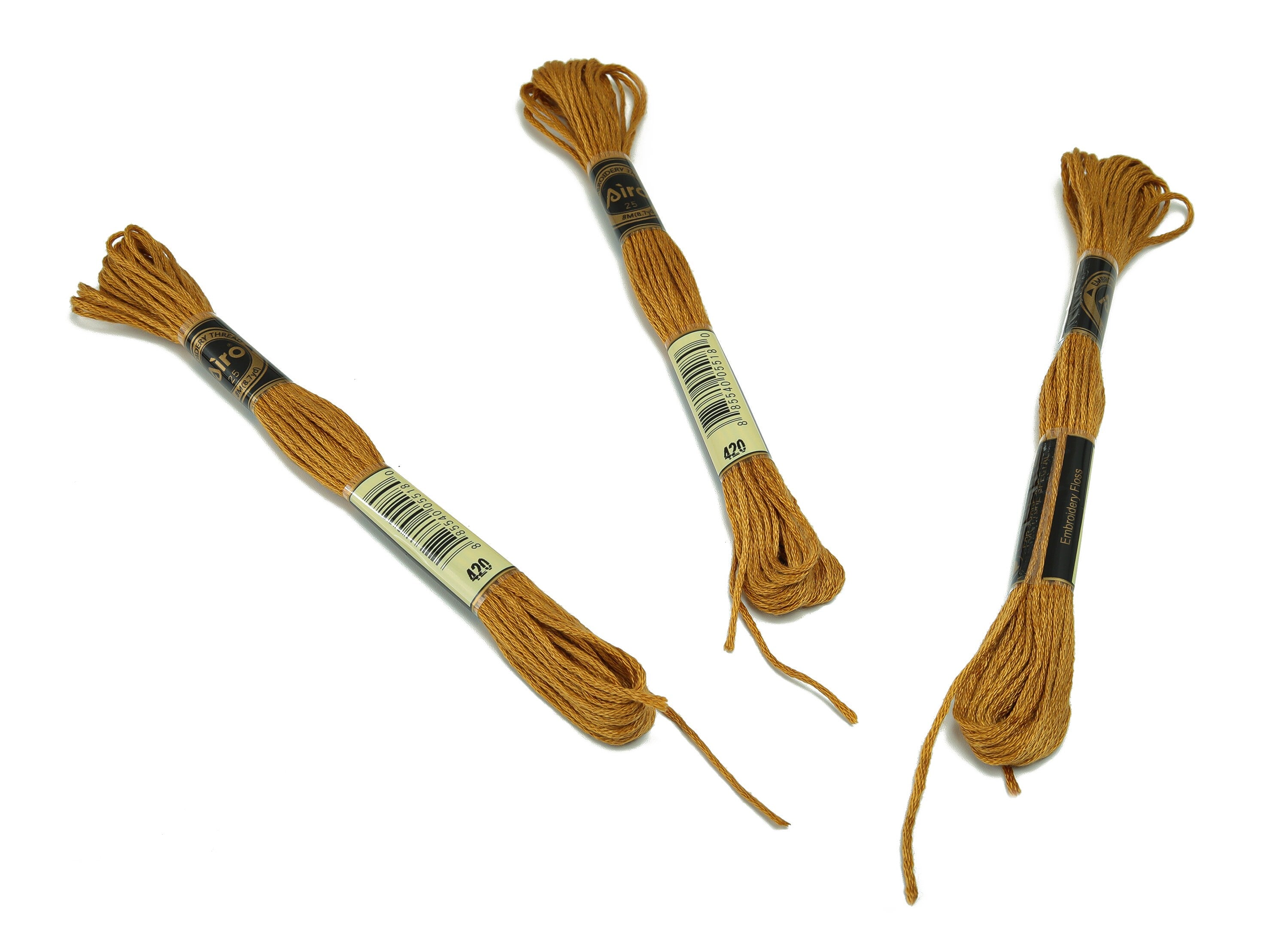 Embroidery Floss - 12 Skeins of 8 meters- Embroidery Thread - Cross Stitch Floss - Embroidery Accessoires - HM1055-420 - DOMEDBAZAAR