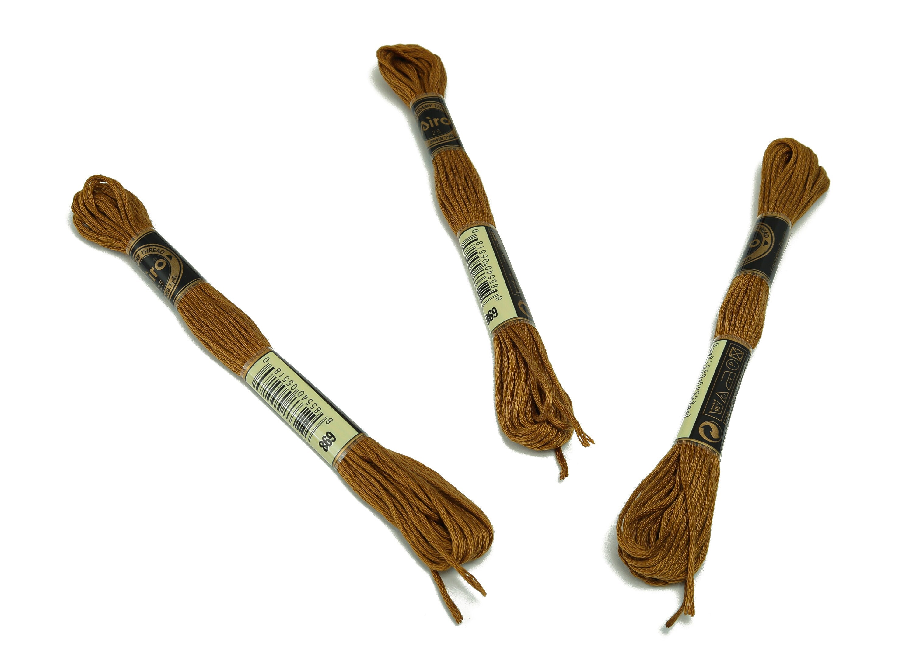 Embroidery Floss - 12 Skeins of 8 meters - Embroidery Thread - Cross Stitch Floss - Embroidery Accessories - HM1055-869 - DOMEDBAZAAR