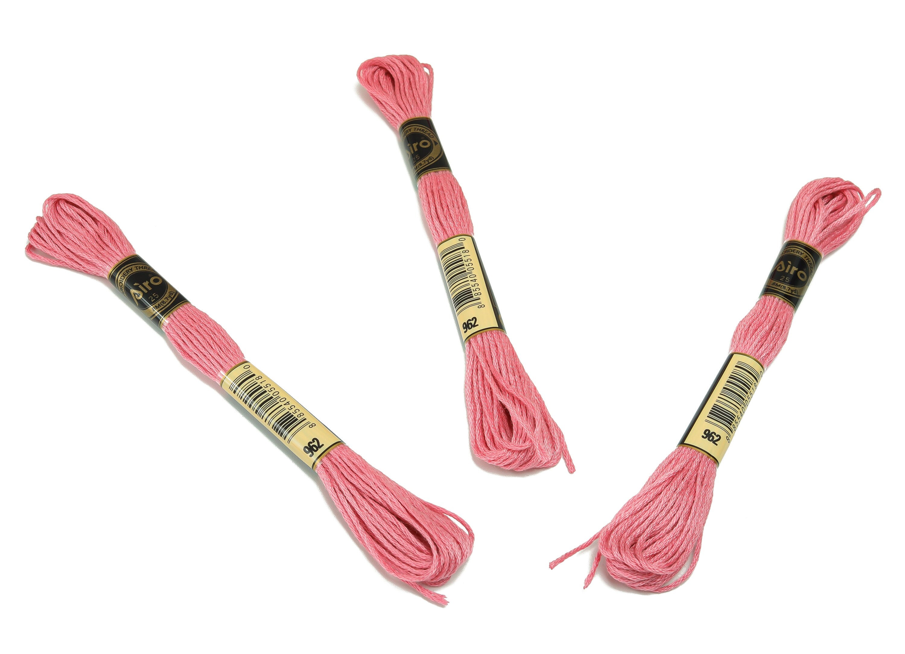Embroidery Floss - 12 Skeins of 8 meters - Embroidery Thread - Cross Stitch Floss - Embroidery Accessories - HM1055-962 - DOMEDBAZAAR