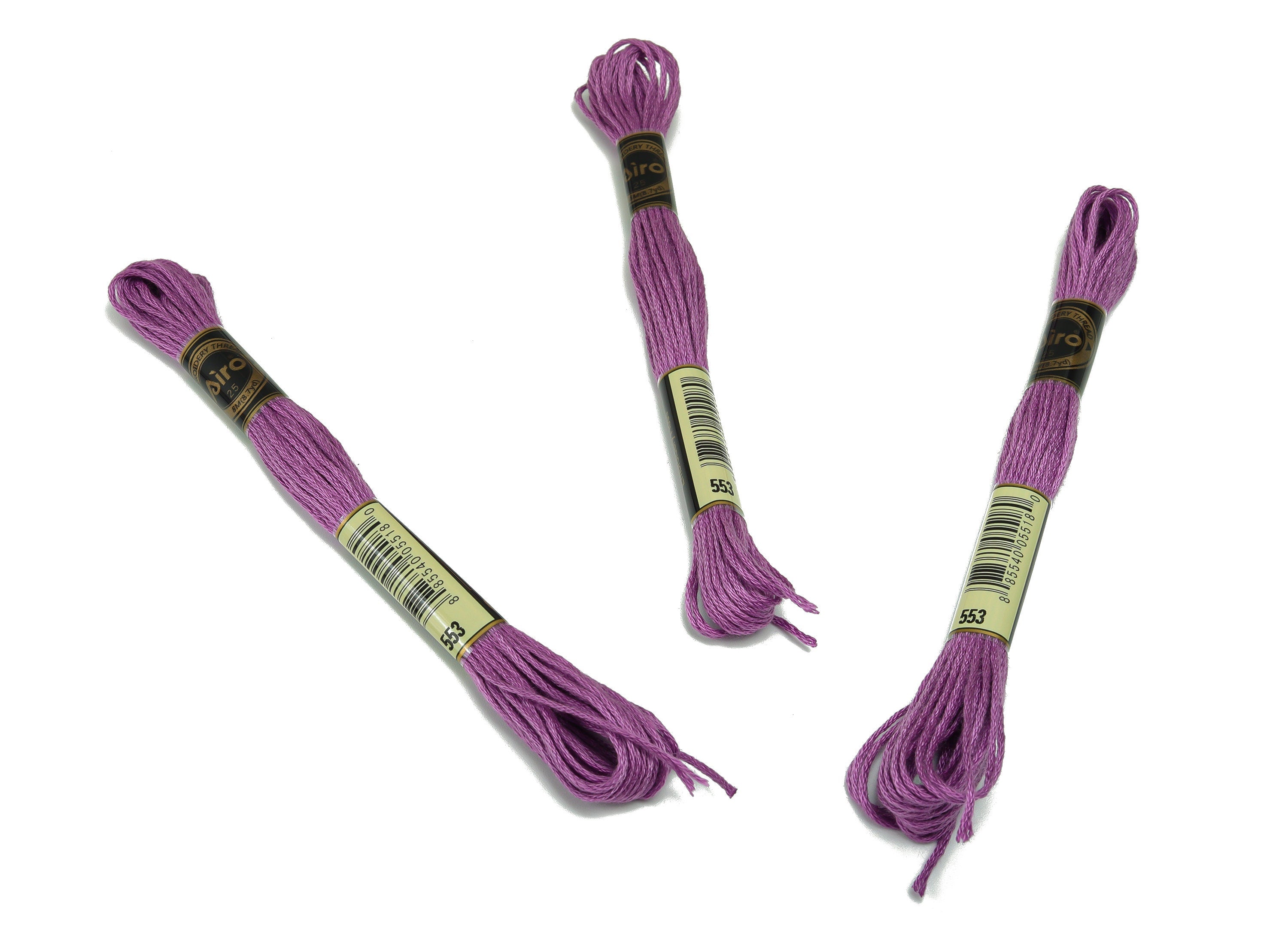 Embroidery Floss - 12 Skeins of 8 meters - Embroidery Thread - Cross Stitch Floss - Embroidery Accessories - HM1055-553 - DOMEDBAZAAR
