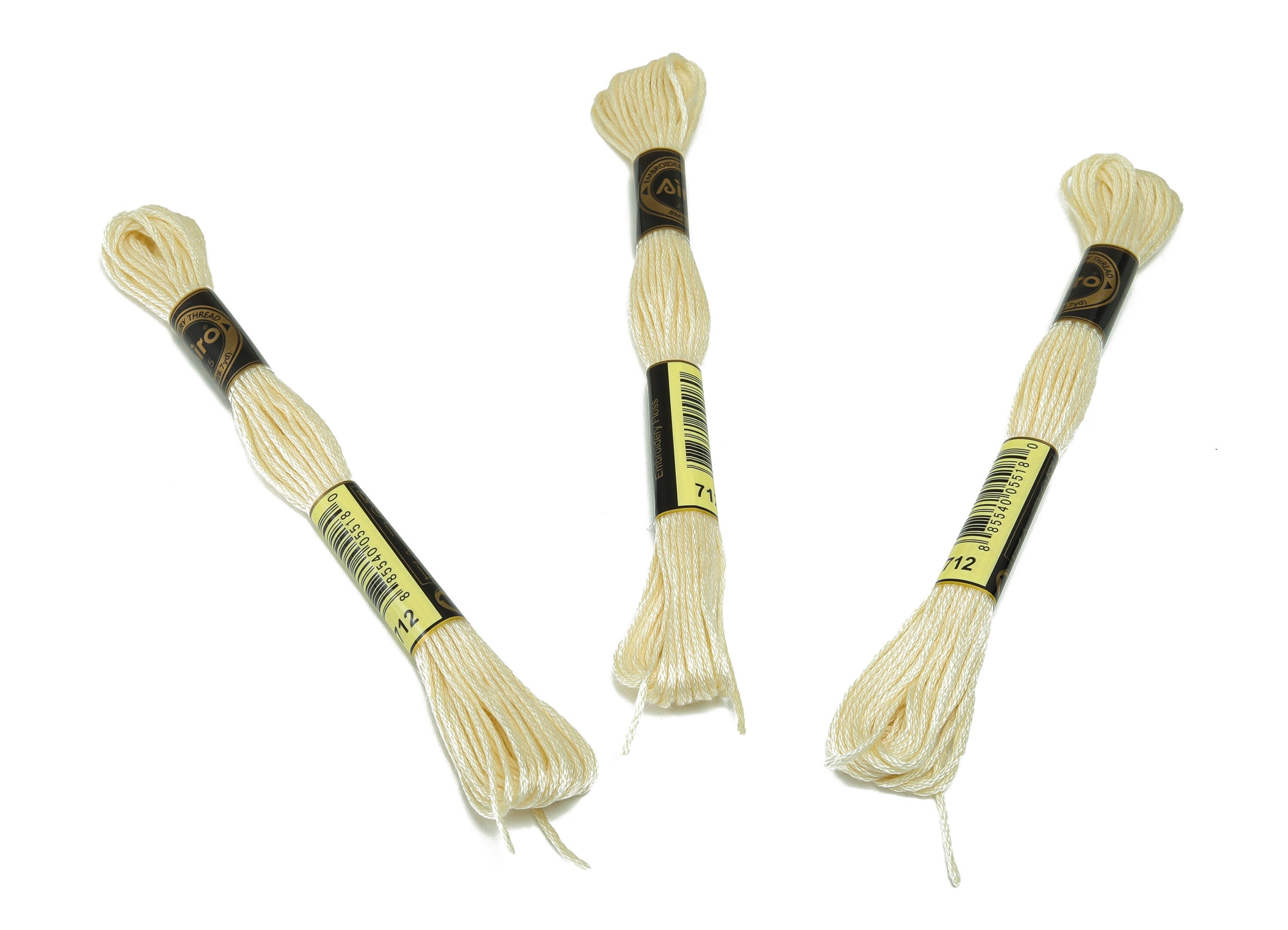 Embroidery Floss - 12 Skeins of 8 meters - Embroidery Thread - Cross Stitch Floss - Embroidery Accessories - HM1055-712 - DOMEDBAZAAR