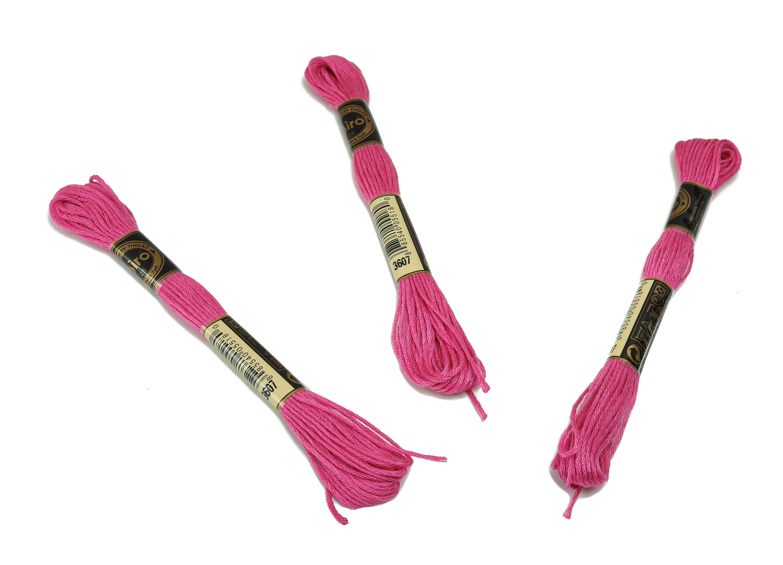 Embroidery Floss - 12 Skeins of 8 meters - Embroidery Thread - Cross Stitch Floss - Embroidery Accessories - HM1055-3607 - DOMEDBAZAAR