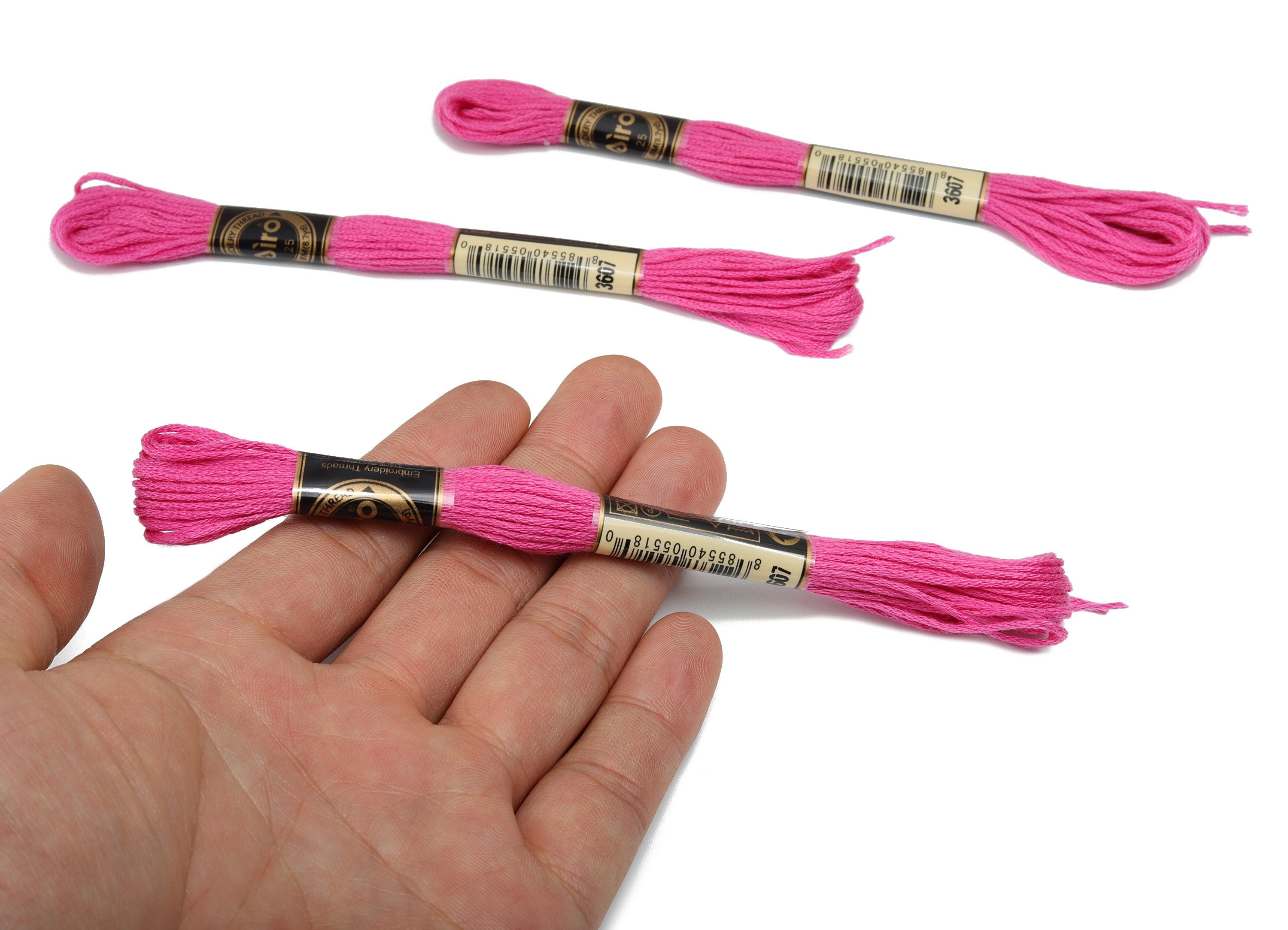 Embroidery Floss - 12 Skeins of 8 meters - Embroidery Thread - Cross Stitch Floss - Embroidery Accessories - HM1055-3607 - DOMEDBAZAAR