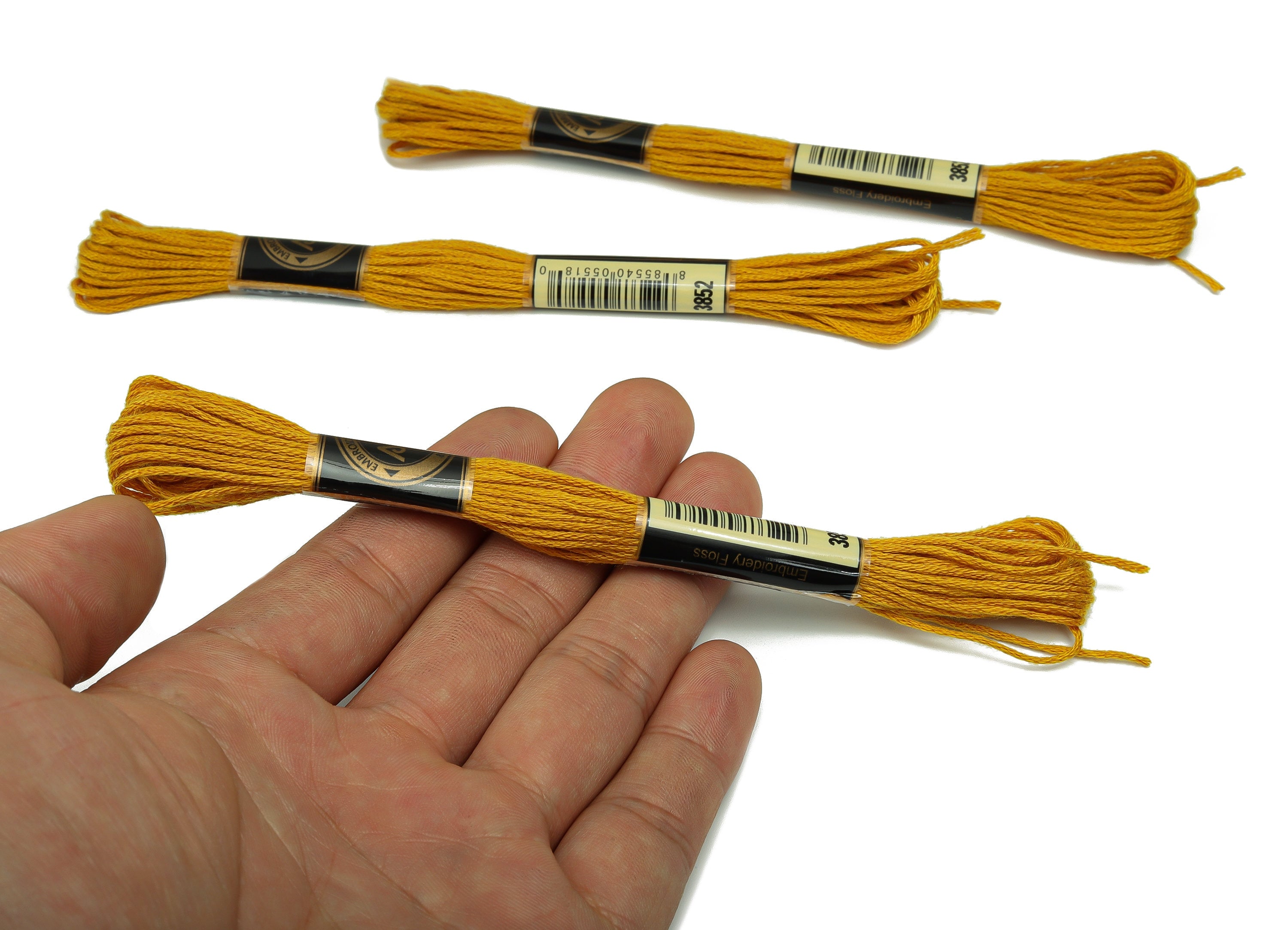 Embroidery Floss - 12 Skeins of 8 meters - Embroidery Thread - Cross Stitch Floss - Embroidery Accessories - HM1055-3852 - DOMEDBAZAAR