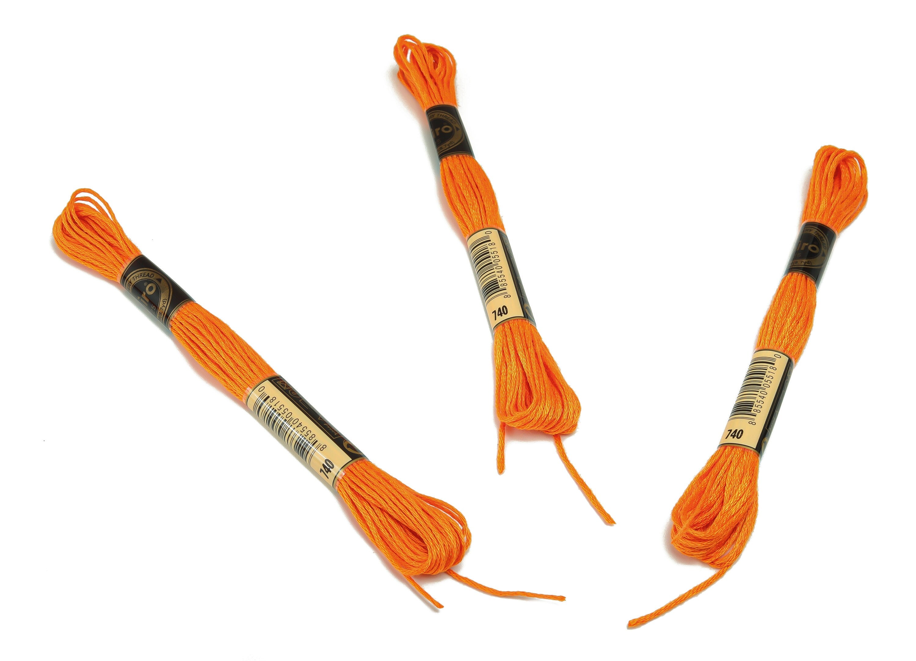 Embroidery Floss - 12 Skeins of 8 meters - Embroidery Thread - Cross Stitch Floss - Embroidery Accessories - HM1055-740 - DOMEDBAZAAR