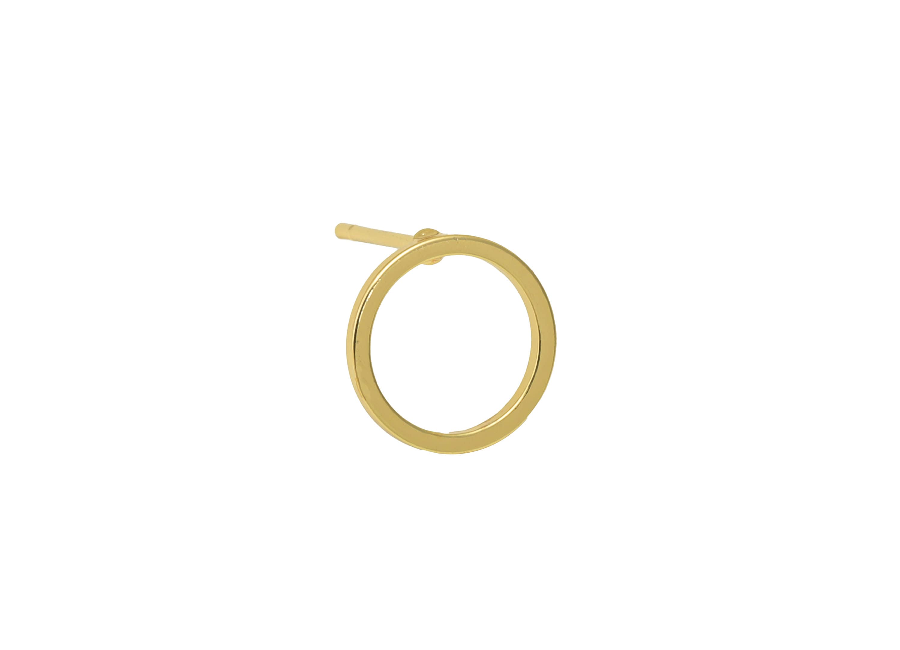 Brass Round Earring Stud - Brass Circle Earring Post - Mini Round Clasp - 18K Real Gold Plated - 10.06x 10.06 x 1.03mm- RGP6328 - DOMEDBAZAAR