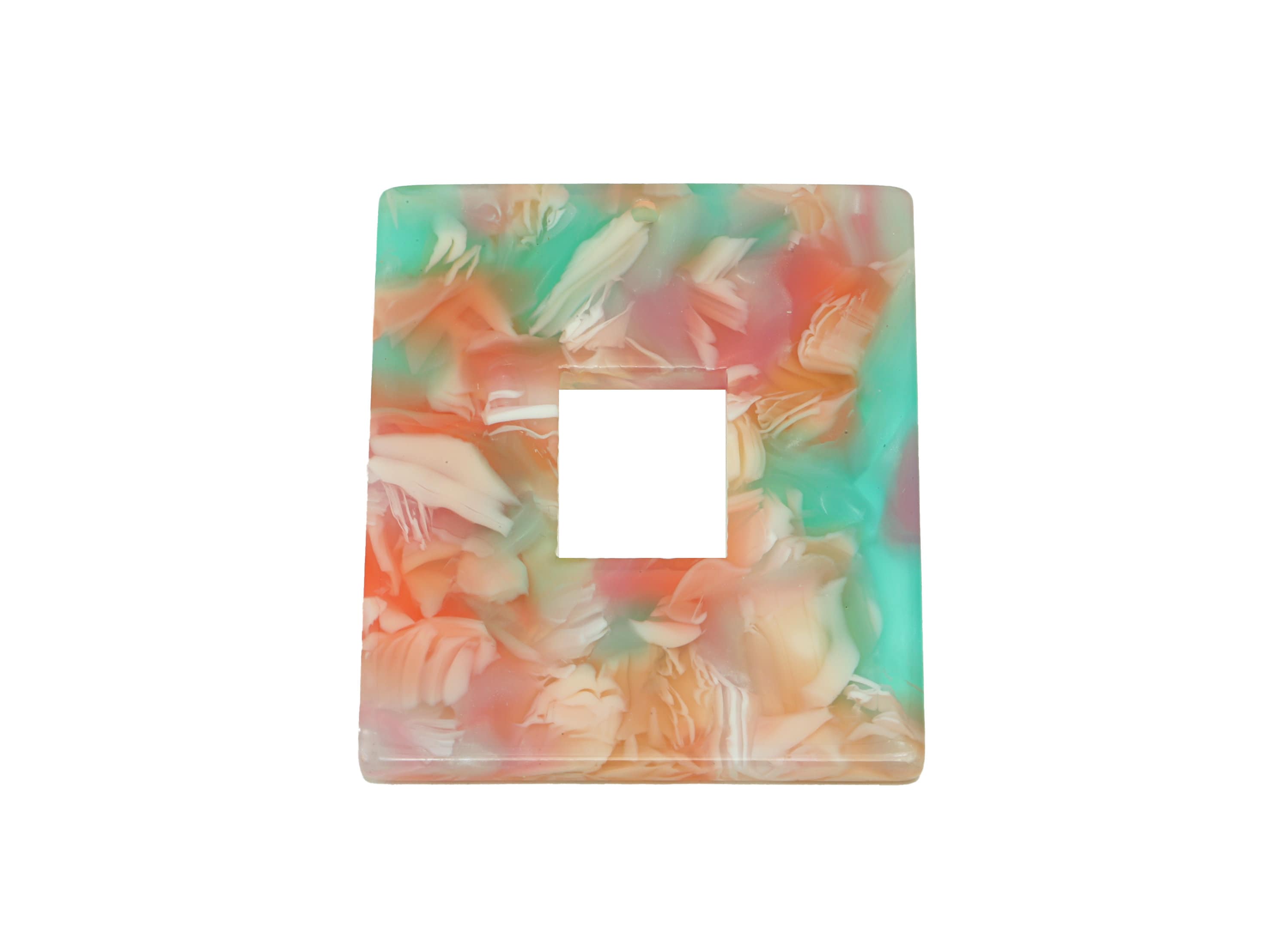 Acetate Rectangle Earring Charms - Acetate Rectangle Pendant Findings - Jewelry Supplies - Color Code: A913 - 39.86x31.8x2.8mm - AC2379-A913 - DOMEDBAZAAR