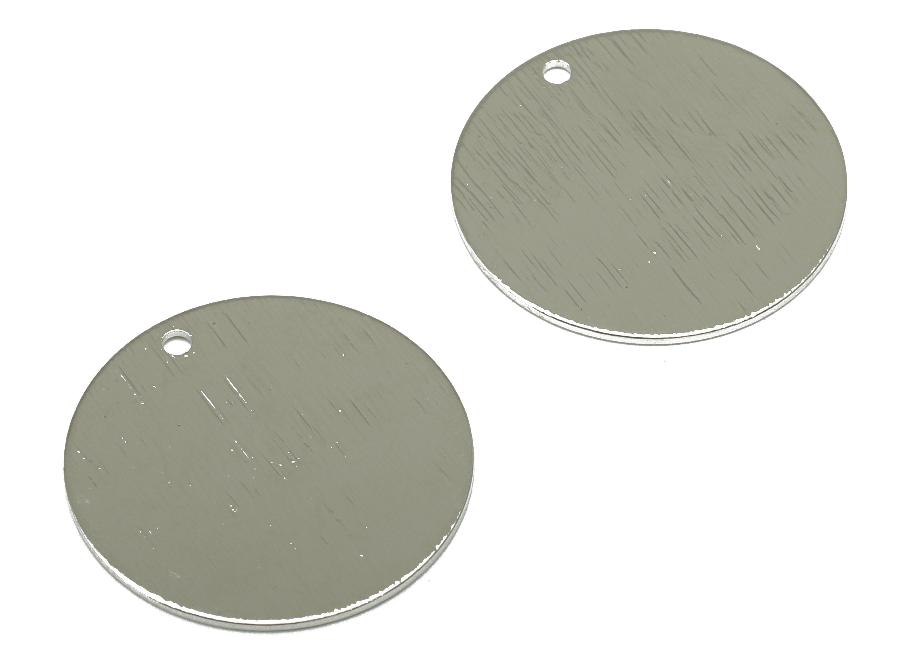 Brass Round Charms - Rough Textured Brass Pendant - For Necklace - Earring Findings - Jewelry Supplies -20.59 x 20.59 x 0.62mm - PP1931S - DOMEDBAZAAR