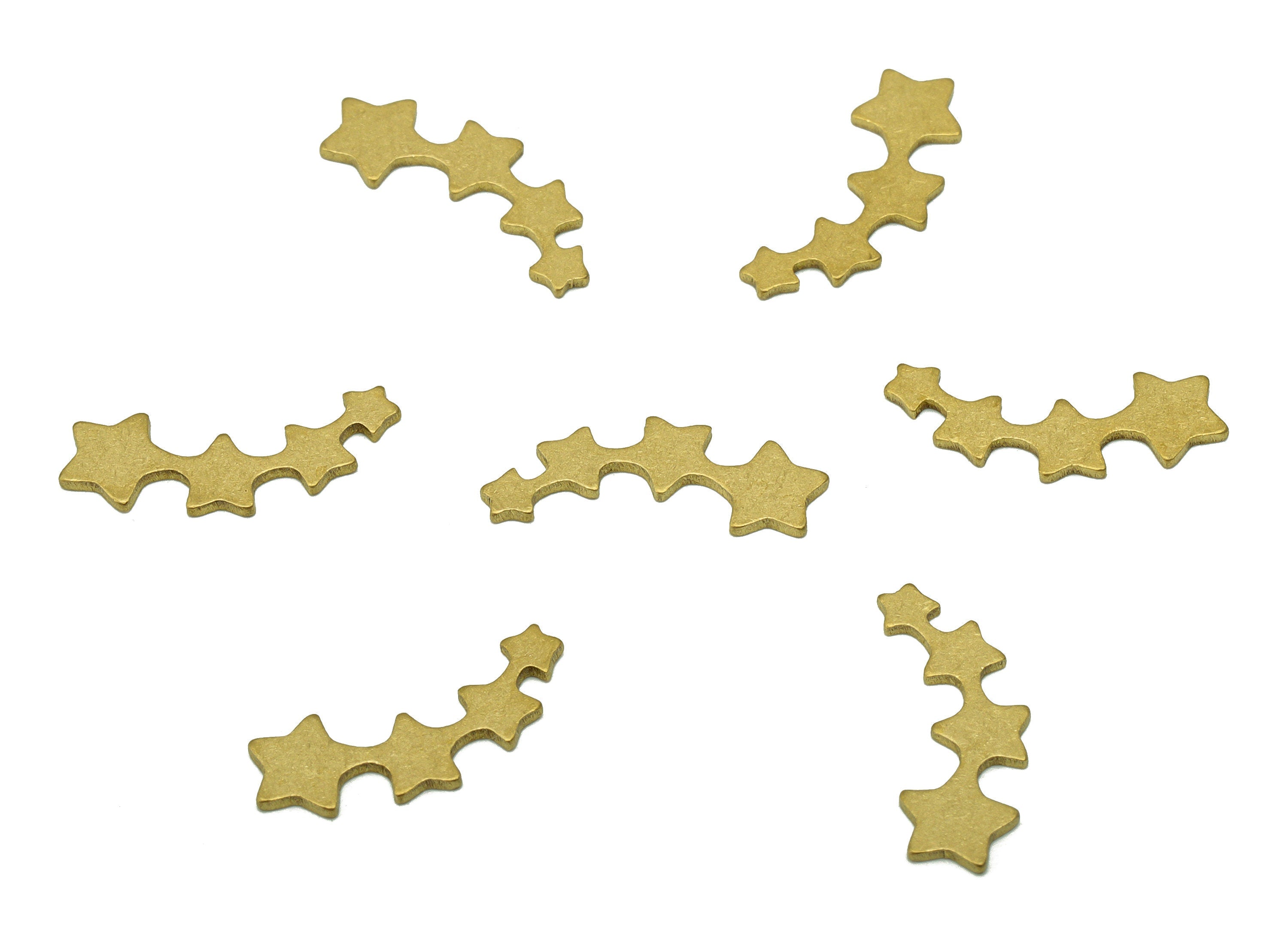 Brass Star Earring - Brass Hanging Star Charm - Brass Star Earring Charm - jewelry supplies -17.65 x 5.9m x 0.76mm - PP8522 - DOMEDBAZAAR