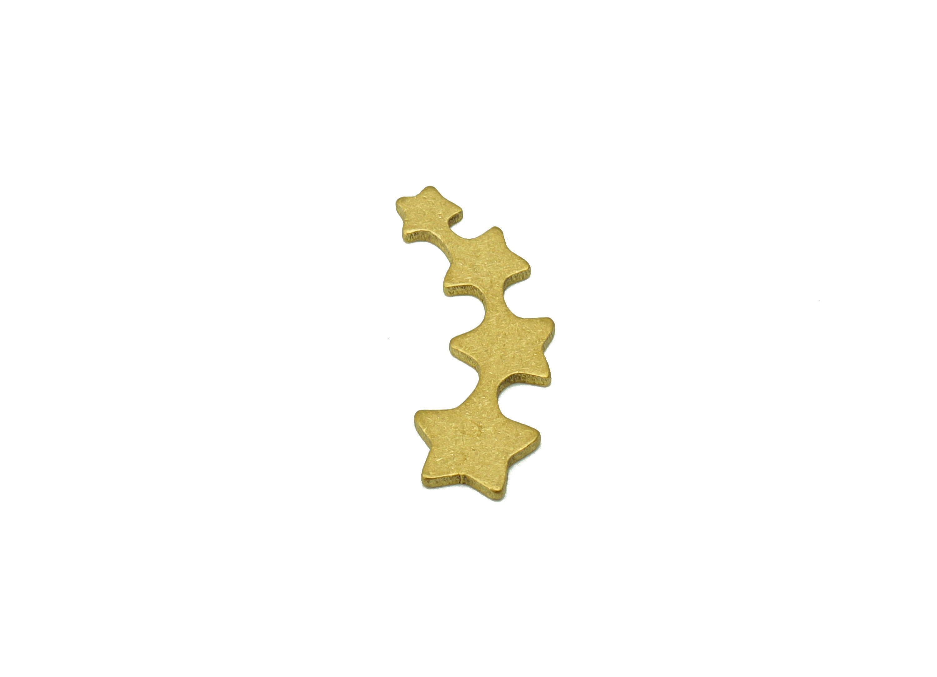 Brass Star Earring - Brass Hanging Star Charm - Brass Star Earring Charm - jewelry supplies -17.65 x 5.9m x 0.76mm - PP8522 - DOMEDBAZAAR