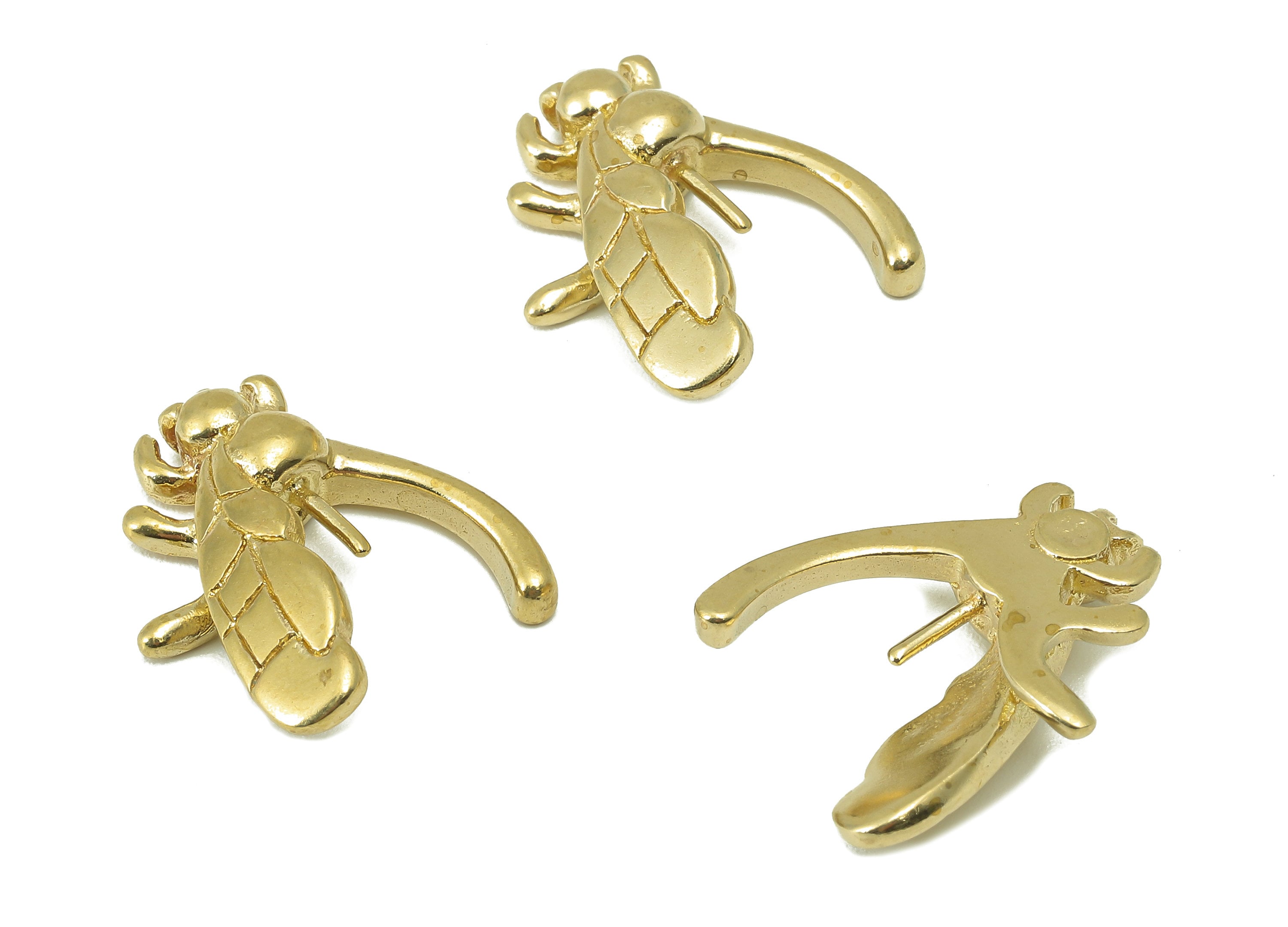 Brass Fly Insect  Charms - Raw Brass Insect Charm -DIY  For Jewelry Making-19 x 17 x4.25mm- PP8266 - DOMEDBAZAAR