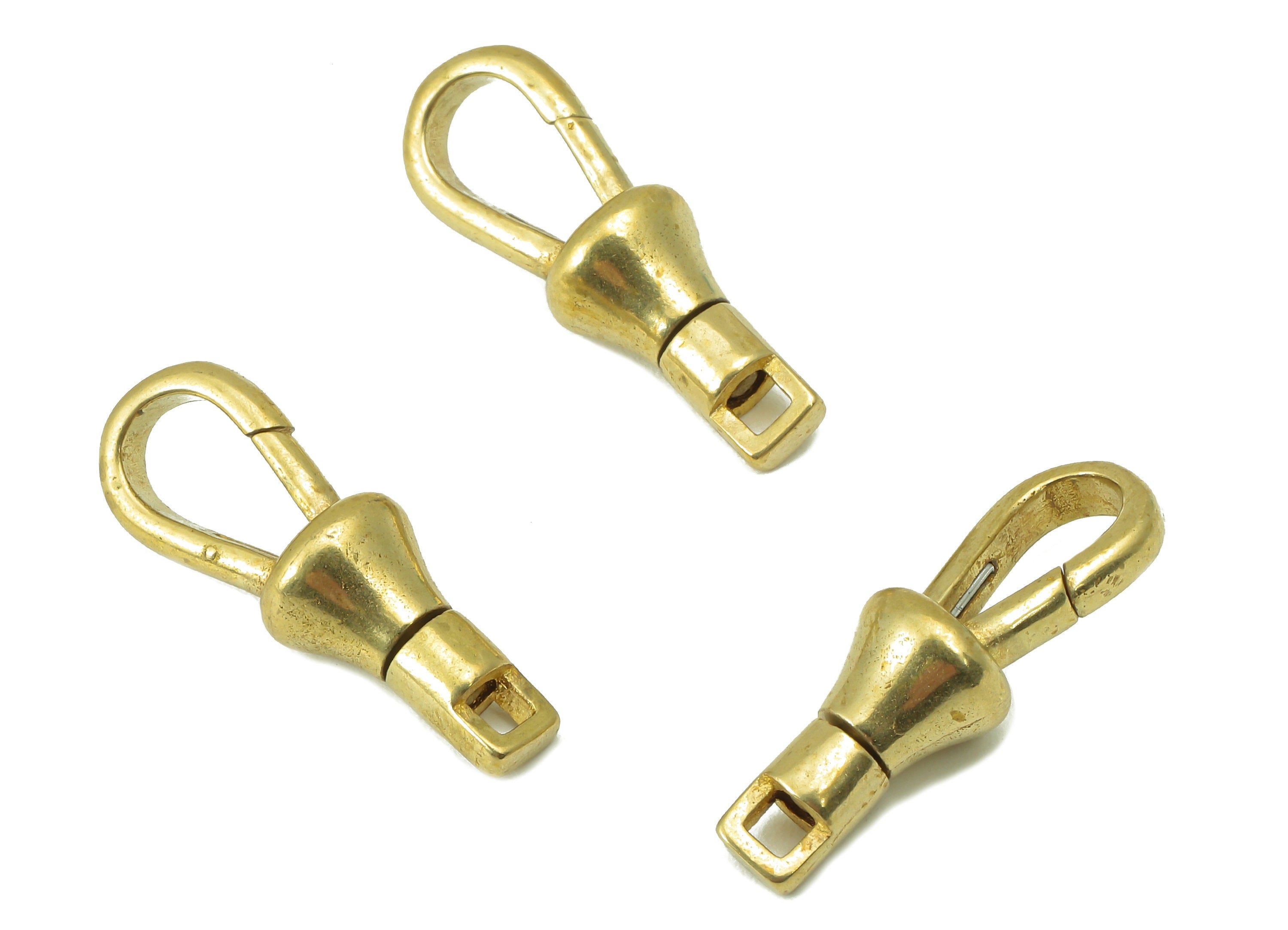 Brass Lobster Claw -Raw Brass Gourd Clasp Charm -Brass Parrot Clasps- For Pendant - For Necklace - 23.12 x 7.98x 7.05mm- PP8292 - DOMEDBAZAAR