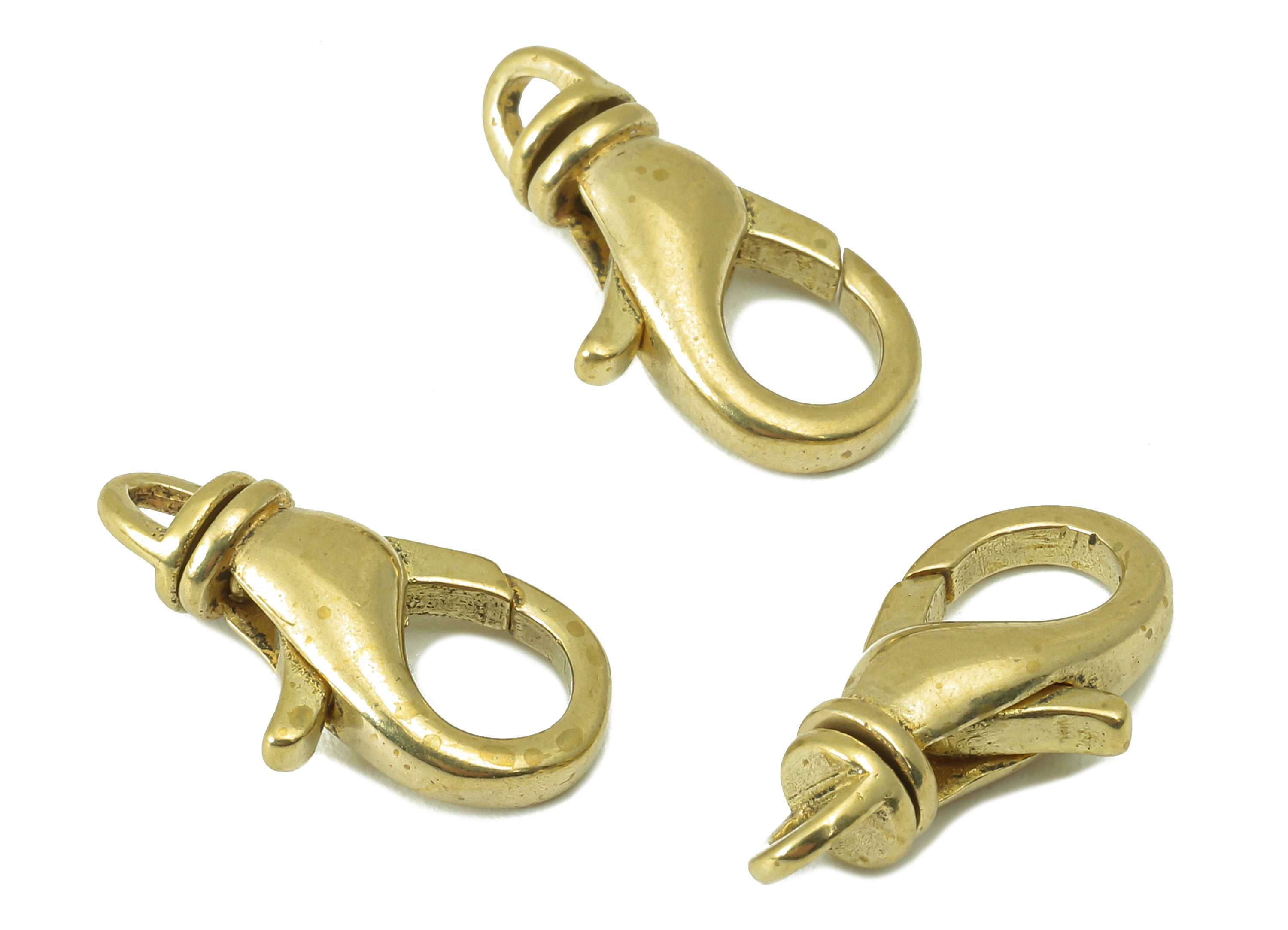 Brass Clips Parrot Clasp - Raw Brass Necklace Clasp - Brass Lobster Clasps Bracelet Clasp - For Necklace - 18.27 x 9.09x 4.58mm- PP8293 - DOMEDBAZAAR