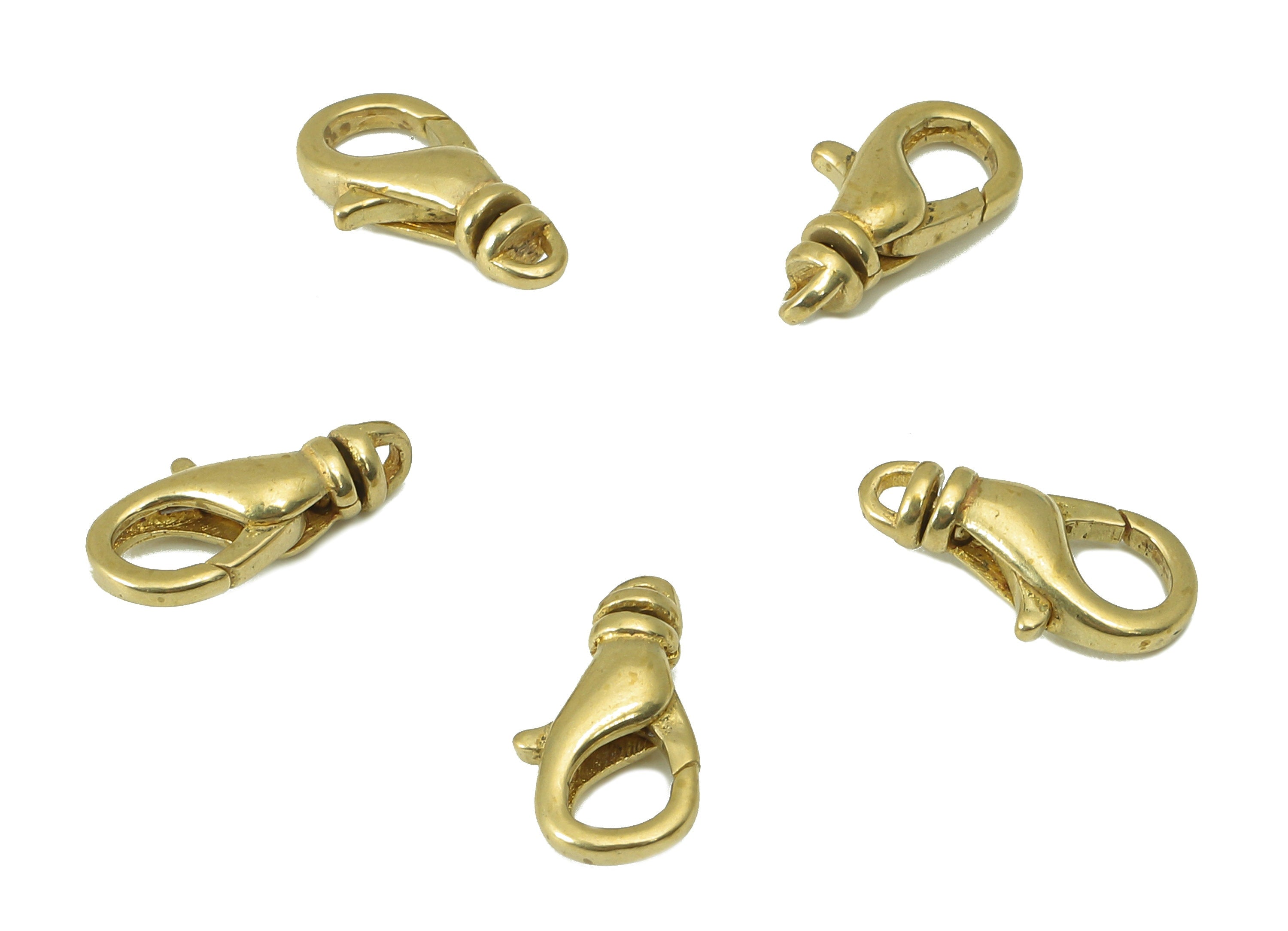 Brass Lobster Claw Clasps - Raw Brass Mini Parrot Clasp -Jewelry Supplies - For Bracelet - For Necklace - 12.17 x 6.36 x 3.07mm - PP8295 - DOMEDBAZAAR