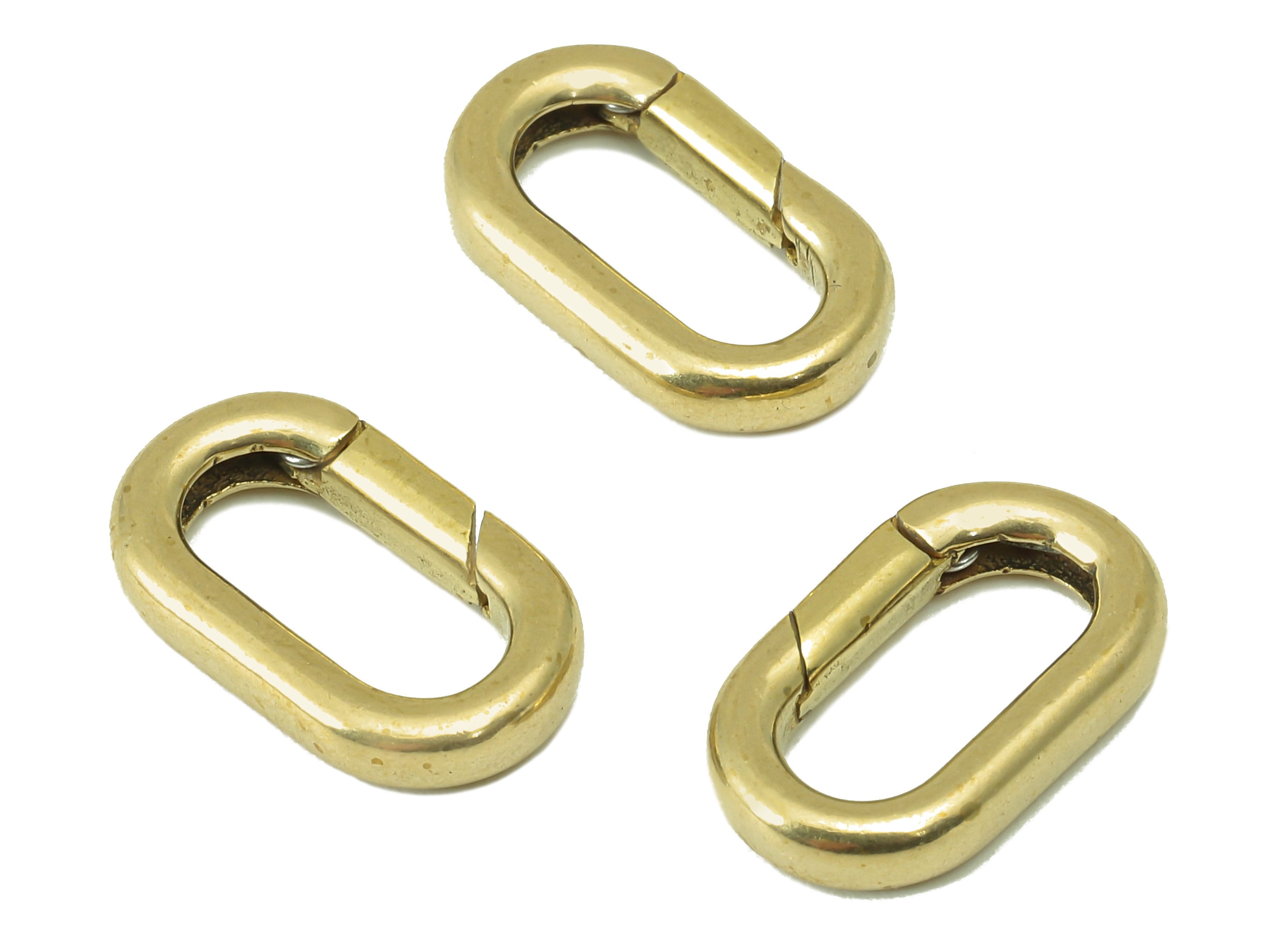 Brass Ellipse Clasp - Raw Brass Hoop Clasp - Brass Hoop Clasp- Jewelry Supplies - For Necklace - 15.63 x 9.5 x 2.71mm - PP8299 - DOMEDBAZAAR