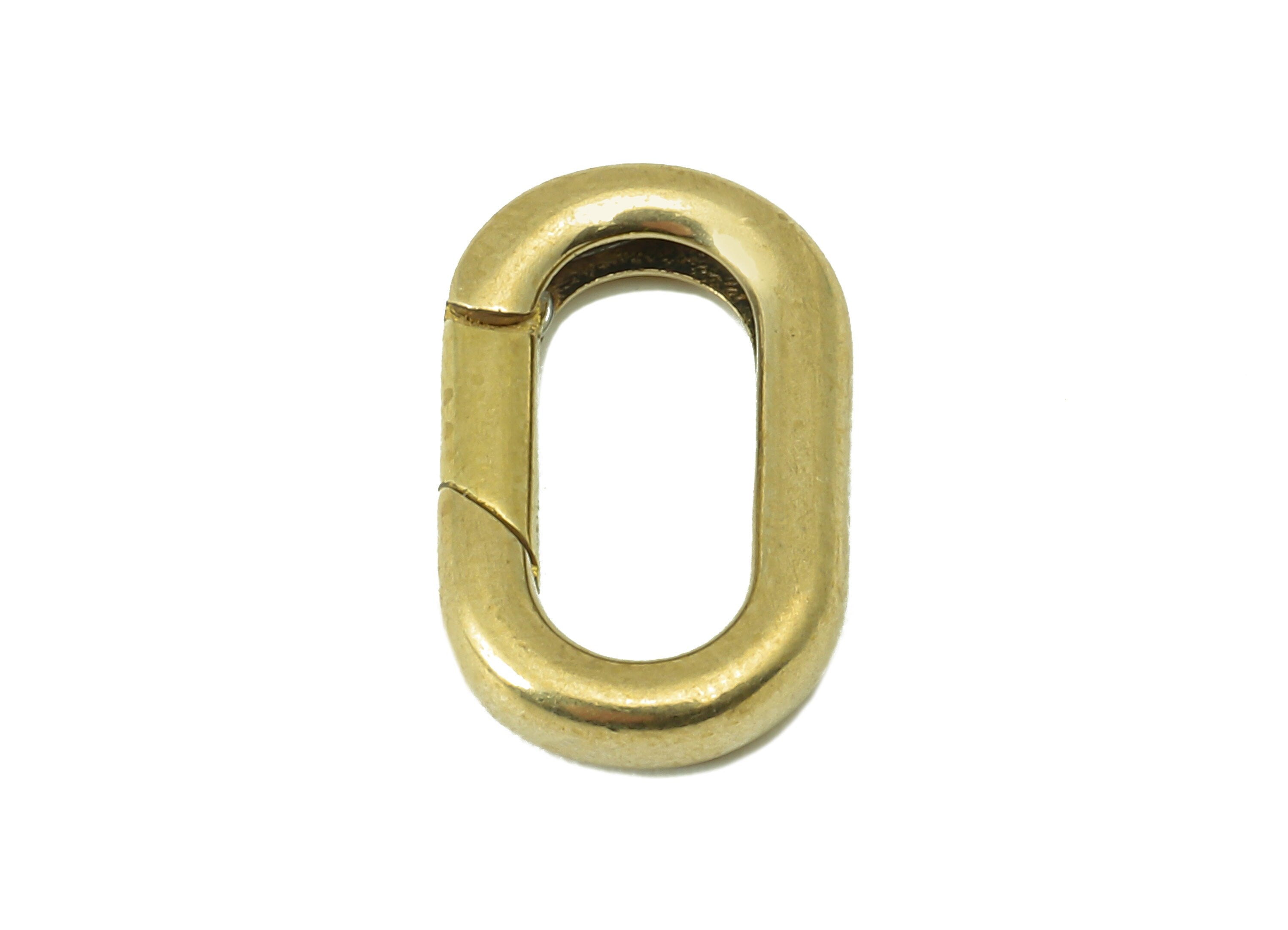 Brass Ellipse Clasp - Raw Brass Hoop Clasp - Brass Hoop Clasp- Jewelry Supplies - For Necklace - 15.63 x 9.5 x 2.71mm - PP8299 - DOMEDBAZAAR