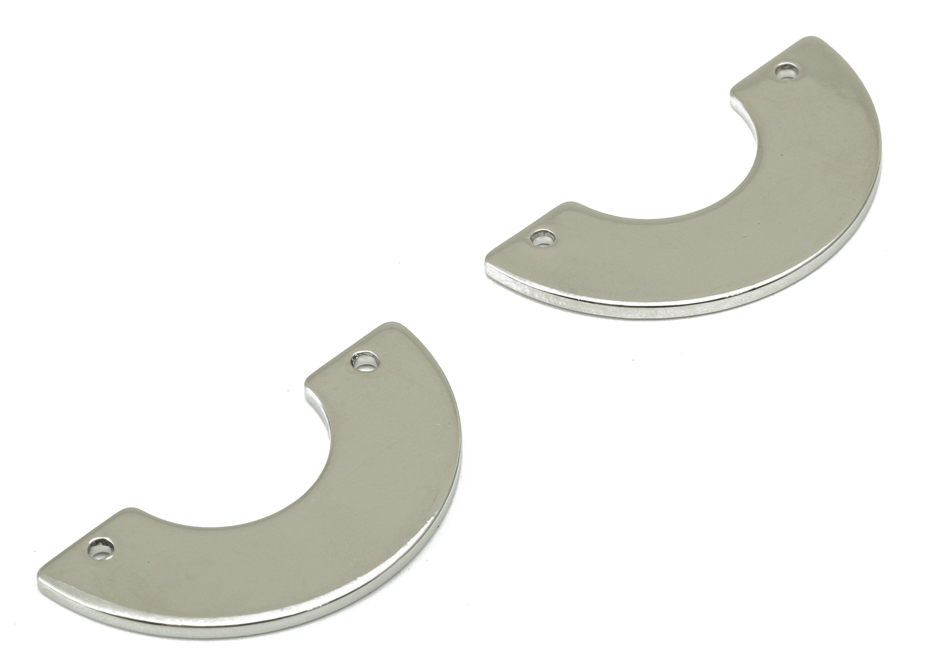 Brass Earring Connector - Semi Circle Earring Connector - Bridge Necklace Connector-18K Real White Gold Plating - 30x13x 1mm - RGP6692S - DOMEDBAZAAR