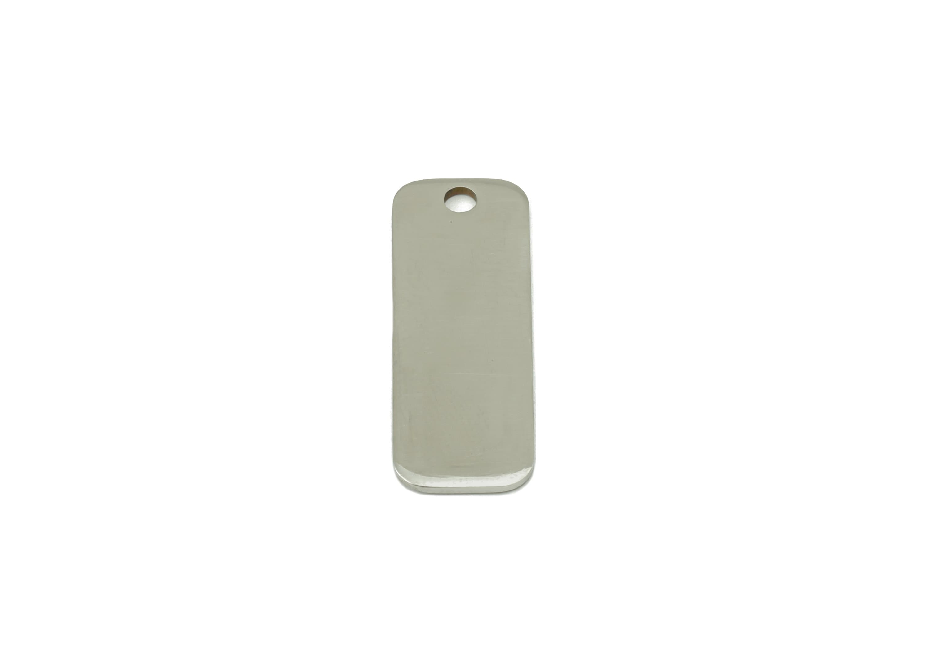 Stainless Steel Oval Rectangle Earring Charm - Rectangle Pendant - 201 Stainless Steel- Stamping Blank- For Necklace -25.12x9.08x1mm- SS1460 - DOMEDBAZAAR