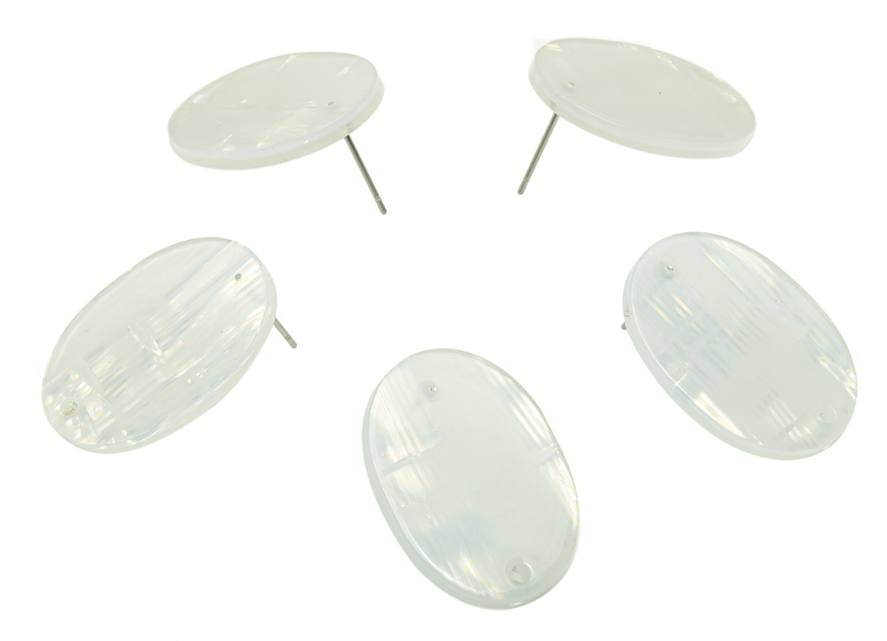 Acetate Ellipse Earring Stud - Acetate Oval Earring Post - Oval Earring Post -Earring Finding- Color Code: A514 - 26x19x2.6mm - AC1002-A514 - DOMEDBAZAAR