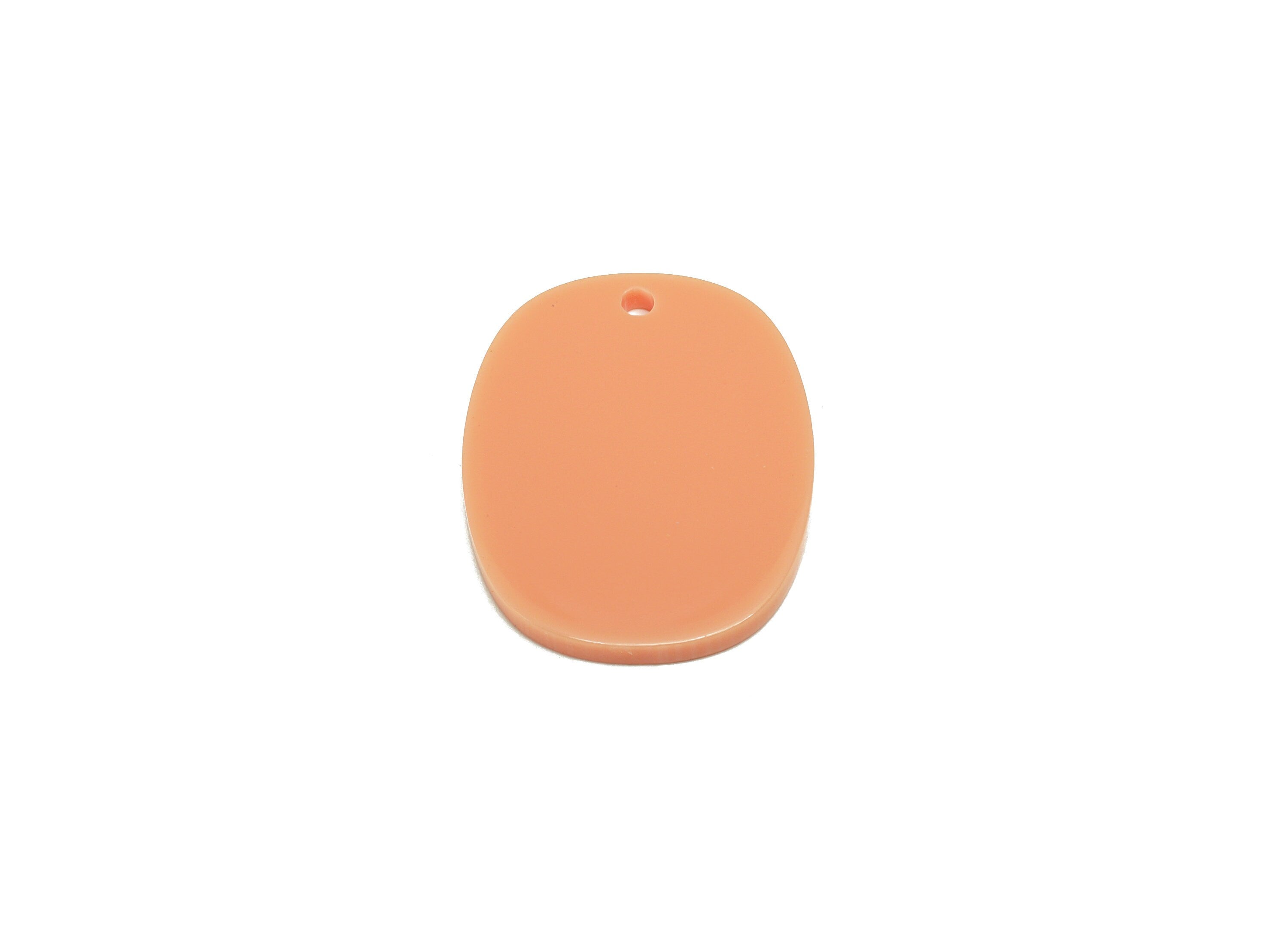 Acrylic Oval Earring Charms - Oval Pink Pendant - Earring Findings - Jewelry Supplies - Color Code: A346 - 26.24x 20.28x 2.24mm- AC1158-A346 - DOMEDBAZAAR