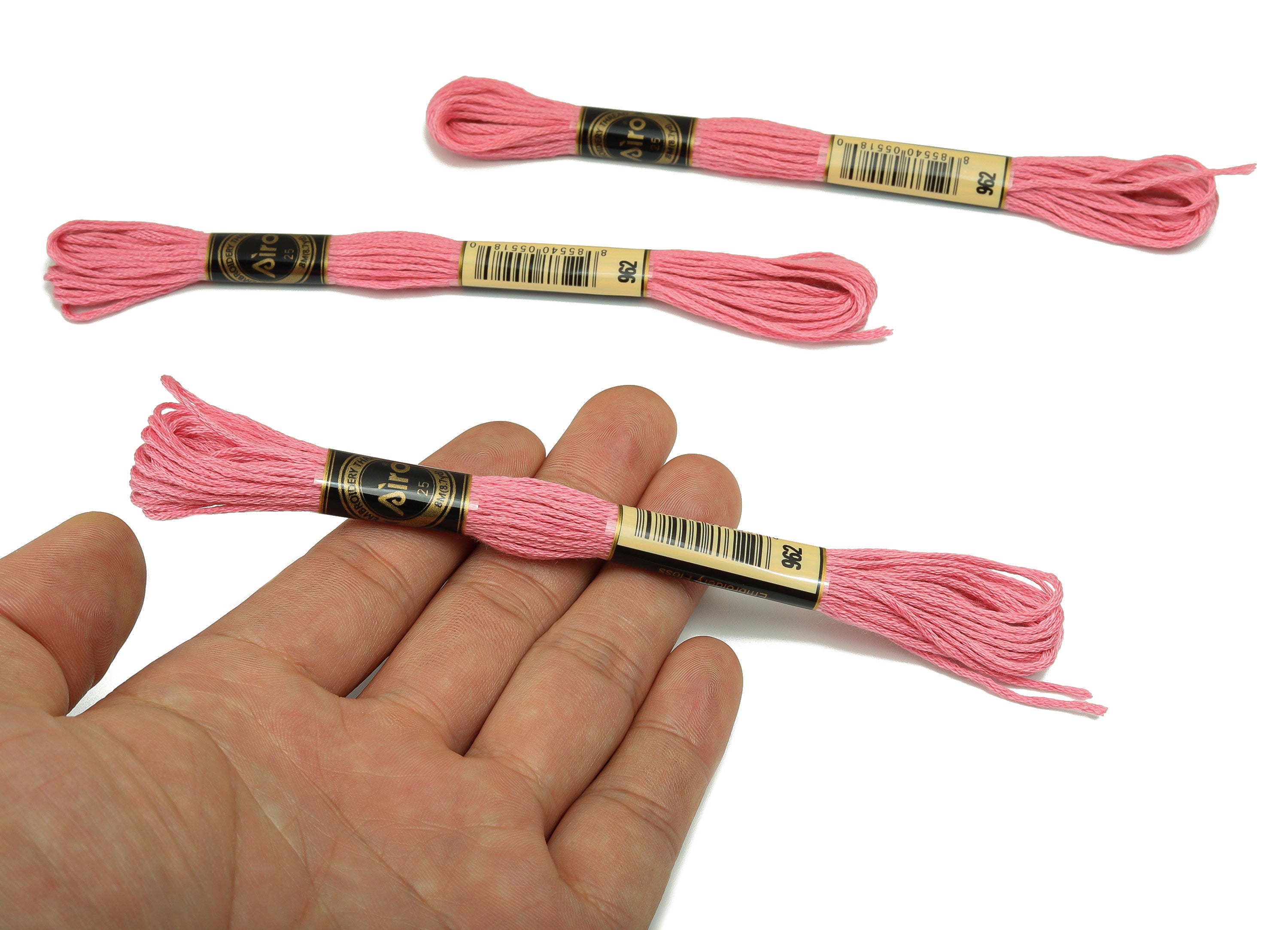 Embroidery Floss - 12 Skeins of 8 meters - Embroidery Thread - Cross Stitch Floss - Embroidery Accessories - HM1055-962 - DOMEDBAZAAR