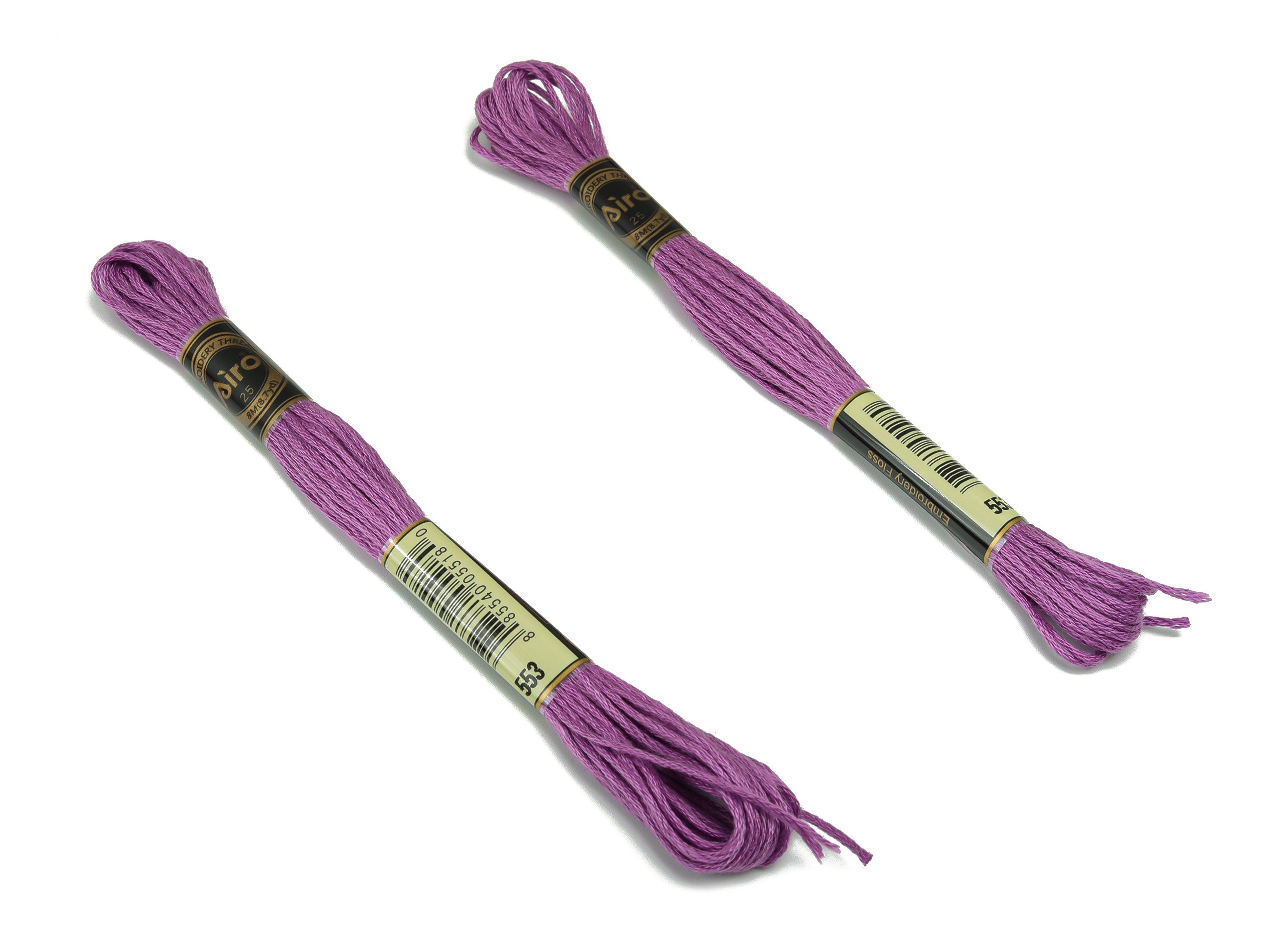 Embroidery Floss - 12 Skeins of 8 meters - Embroidery Thread - Cross Stitch Floss - Embroidery Accessories - HM1055-553 - DOMEDBAZAAR