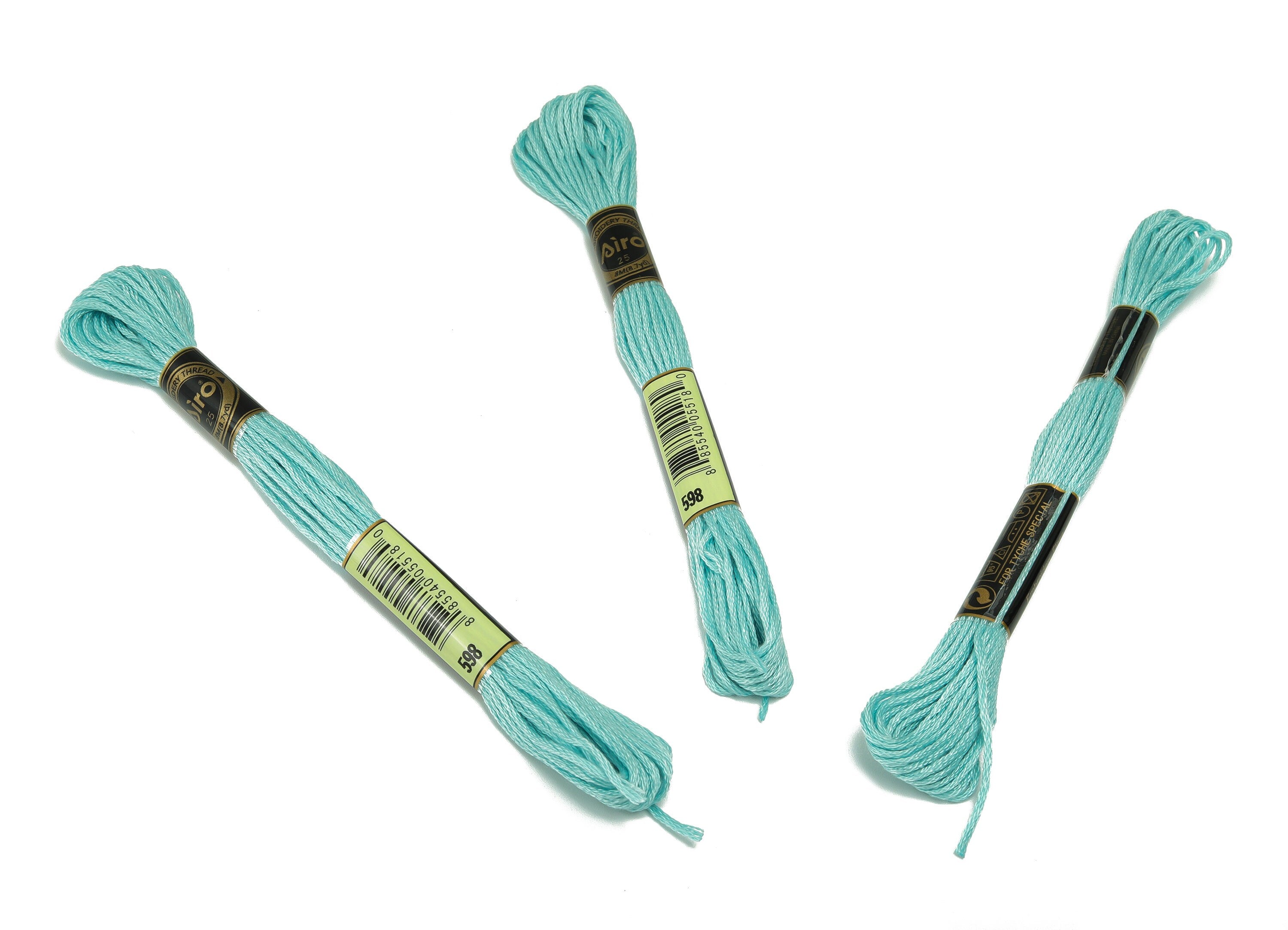 Embroidery Floss - 12 Skeins of 8 meters - Embroidery Thread - Cross Stitch Floss - Embroidery Accessories - HM1055-598 - DOMEDBAZAAR