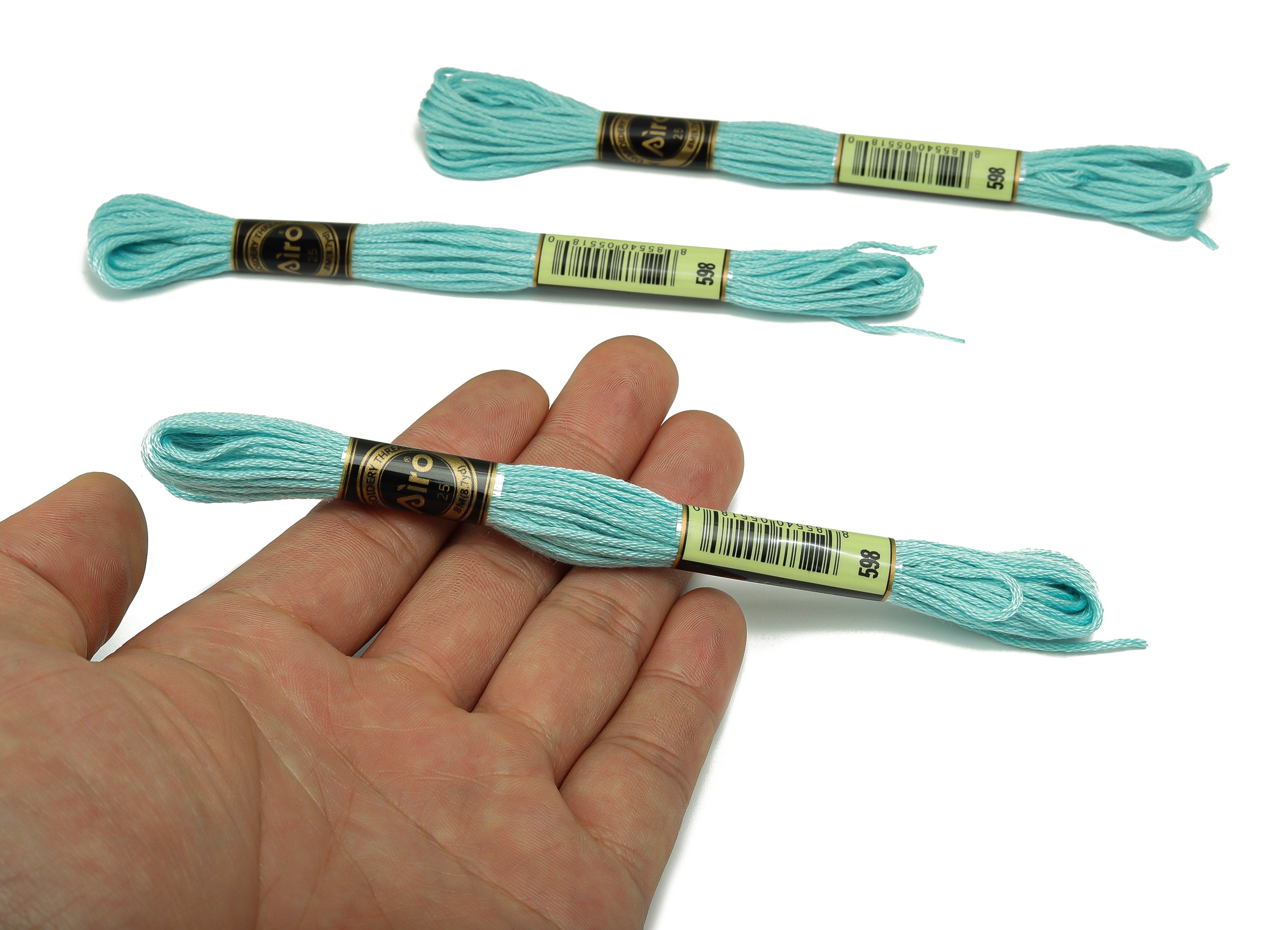 Embroidery Floss - 12 Skeins of 8 meters - Embroidery Thread - Cross Stitch Floss - Embroidery Accessories - HM1055-598 - DOMEDBAZAAR