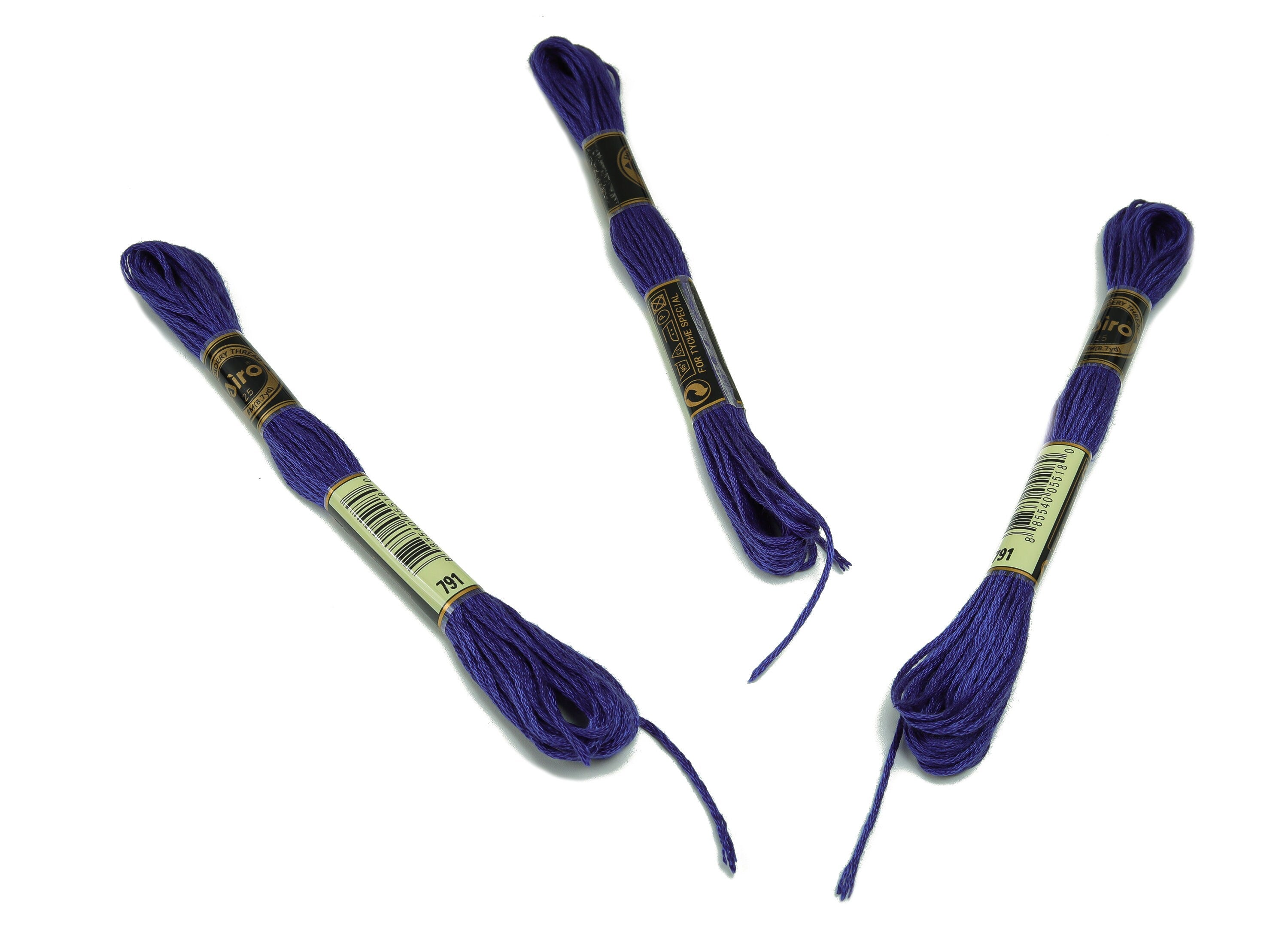 Embroidery Floss - 12 Skeins of 8 meters - Embroidery Thread - Cross Stitch Floss - Embroidery Accessories - HM1055-791 - DOMEDBAZAAR