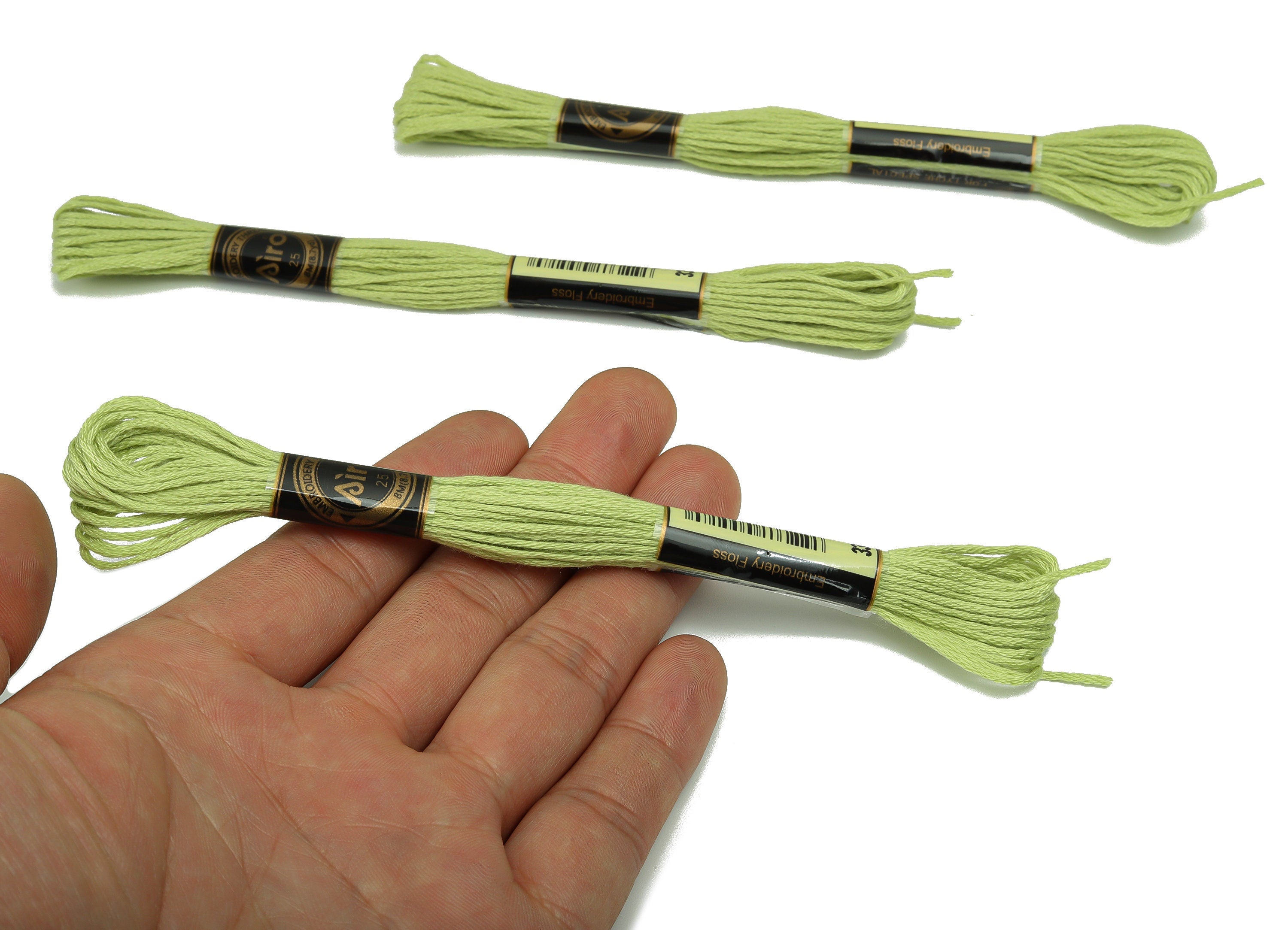 Embroidery Floss - 12 Skeins of 8 meters - Embroidery Thread - Cross Stitch Floss - Embroidery Accessories - HM1055-3348 - DOMEDBAZAAR