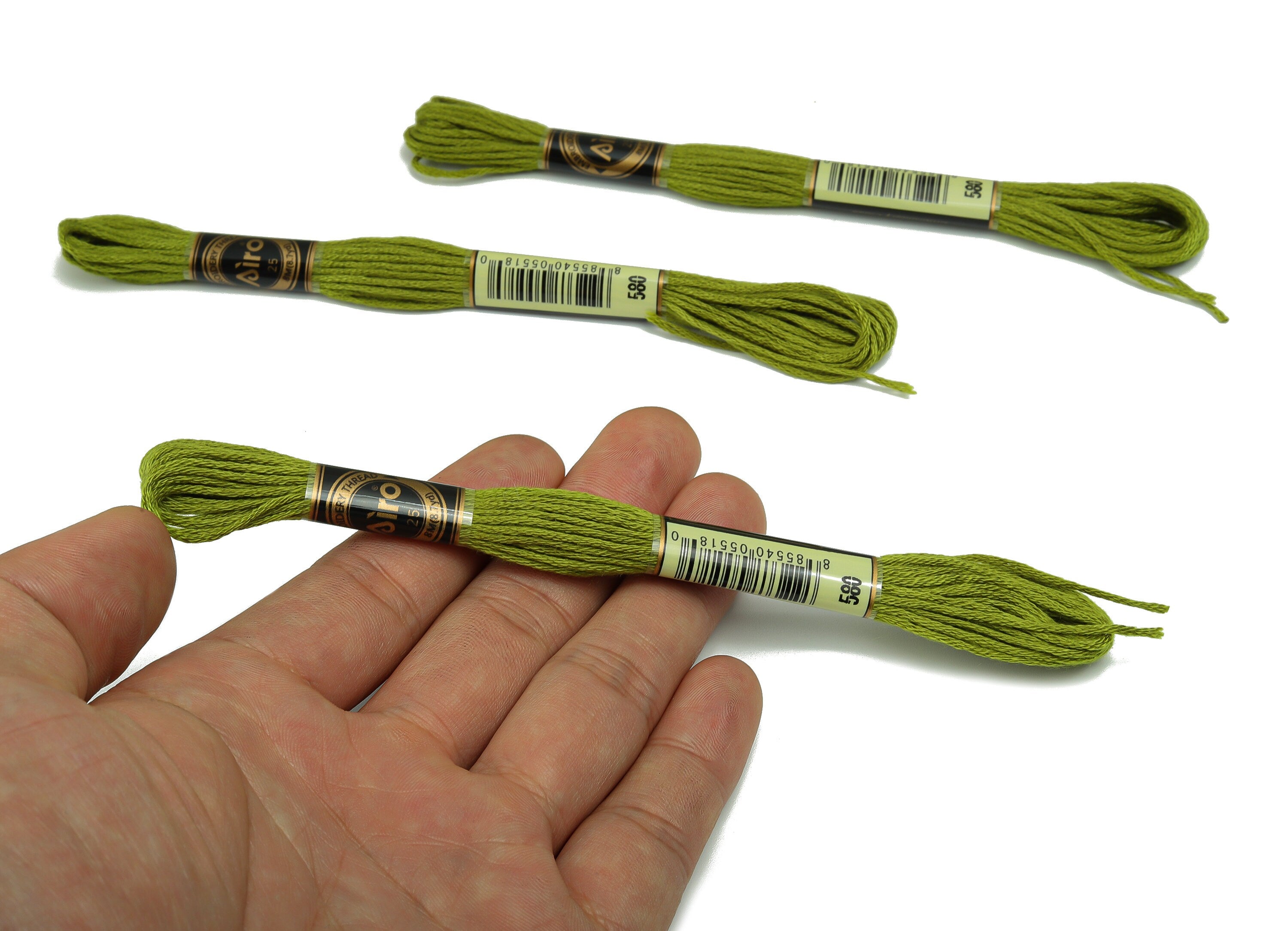 Embroidery Floss - 12 Skeins of 8 meters - Embroidery Thread - Cross Stitch Floss - Embroidery Accessories - HM1055-580 - DOMEDBAZAAR