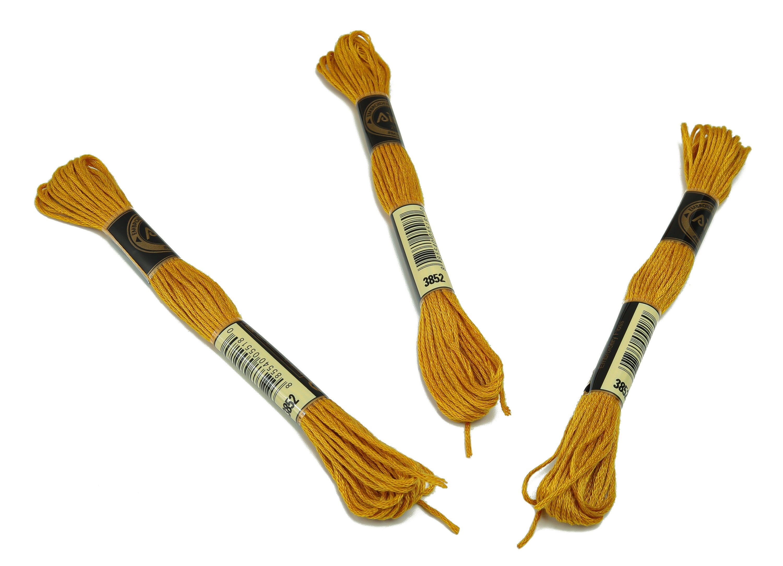 Embroidery Floss - 12 Skeins of 8 meters - Embroidery Thread - Cross Stitch Floss - Embroidery Accessories - HM1055-3852 - DOMEDBAZAAR