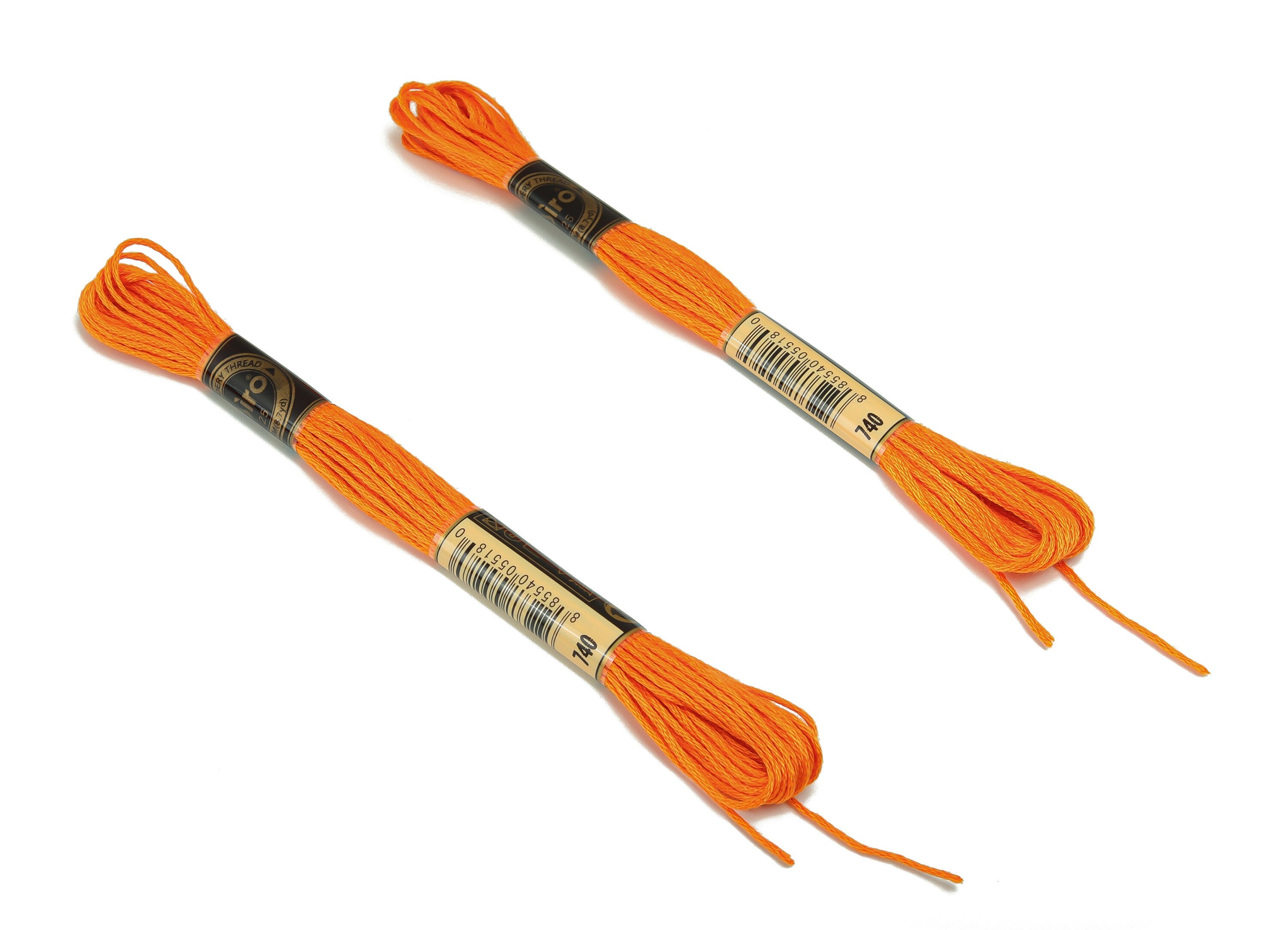Embroidery Floss - 12 Skeins of 8 meters - Embroidery Thread - Cross Stitch Floss - Embroidery Accessories - HM1055-740 - DOMEDBAZAAR