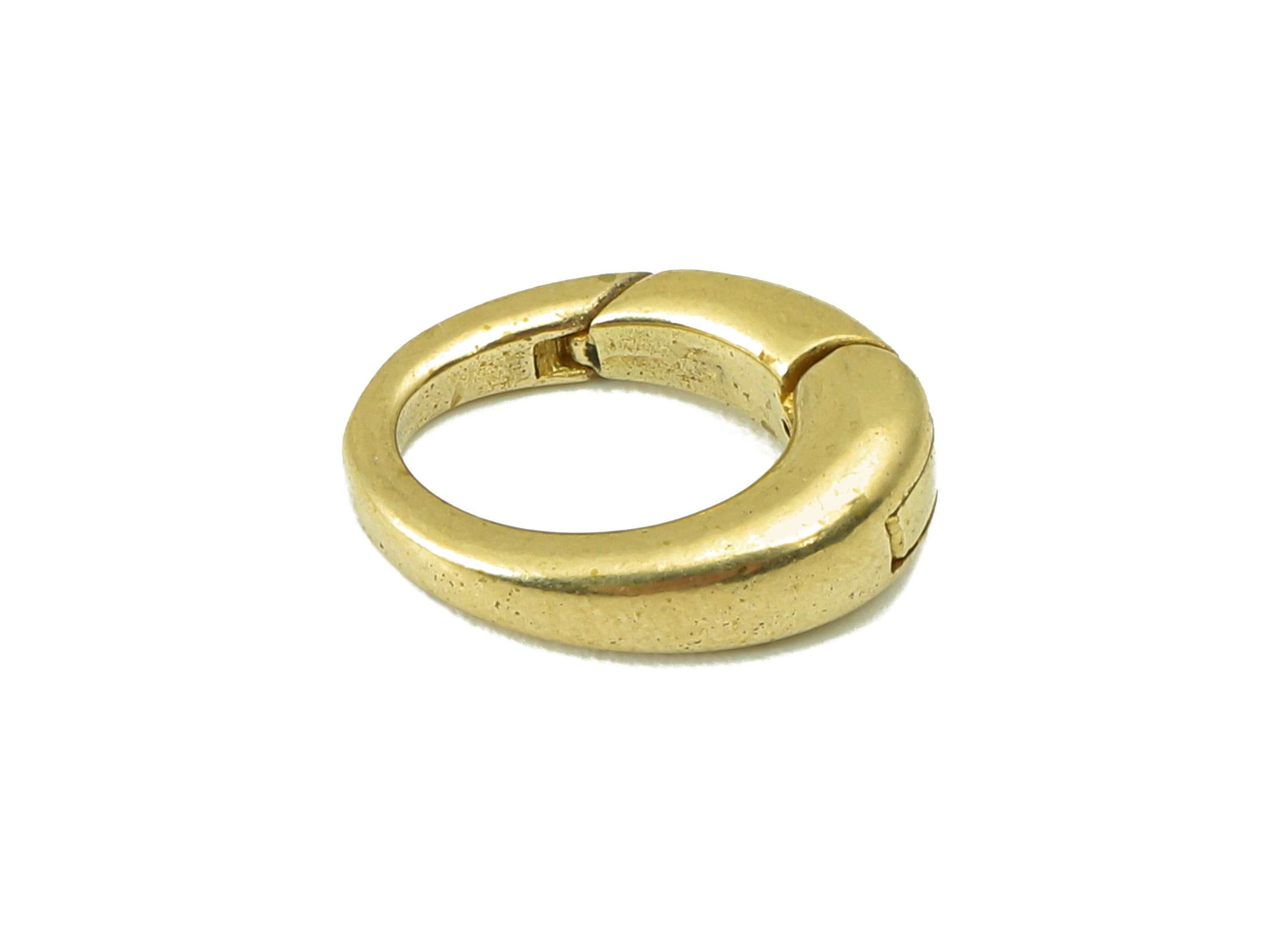 Gold Parrot Brass Oval Clasp - Raw Brass Round Hoop Clasp - Brass Hoop Clasp -Gold Parrot Clasp - For Necklace -11.75x8.53x 2.02mm - PP8336 - DOMEDBAZAAR