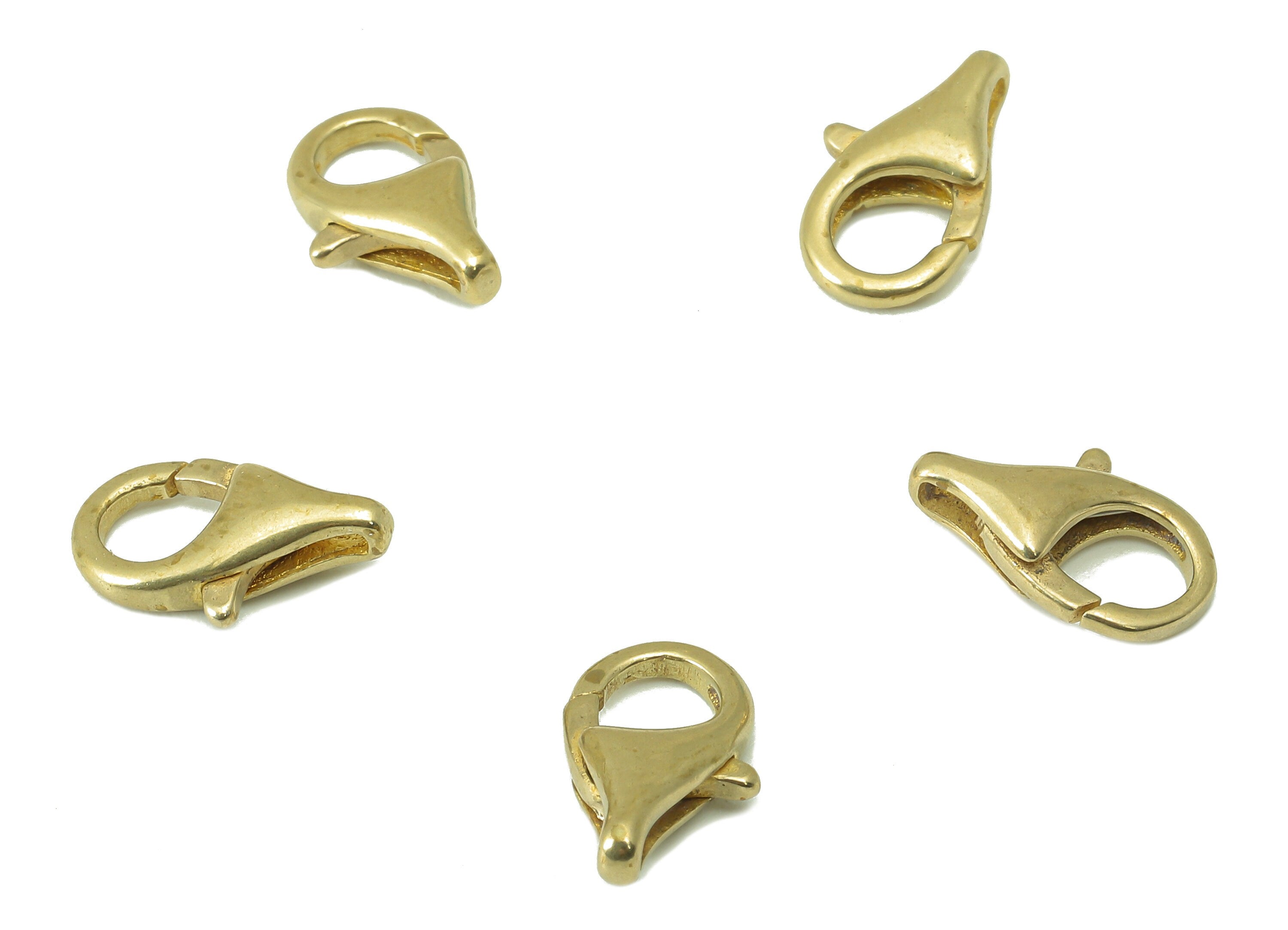 Brass Lobster Claw Clasps - Raw Brass Mini Parrot Clasp - Gold Parrot Clasp - For Bracelet - For Necklace - 12.9x7.14x 3.56mm- PP8337 - DOMEDBAZAAR