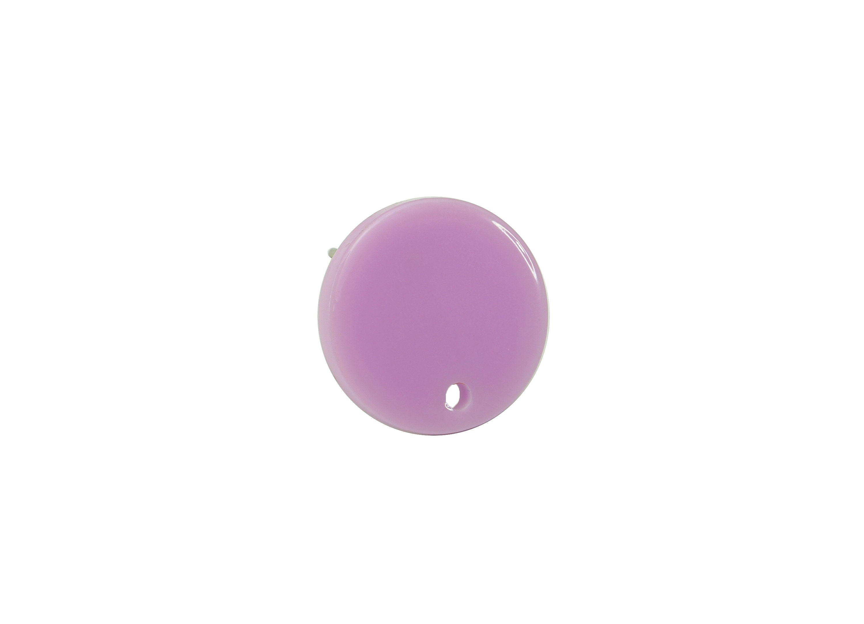Acrylic Round Earring Stud - Purple Acrylic Round Earrings Post - 316 Stainless Steel Stud- Color Code: A695 - 15x15.04x2.5mm - AC1385-A695 - DOMEDBAZAAR