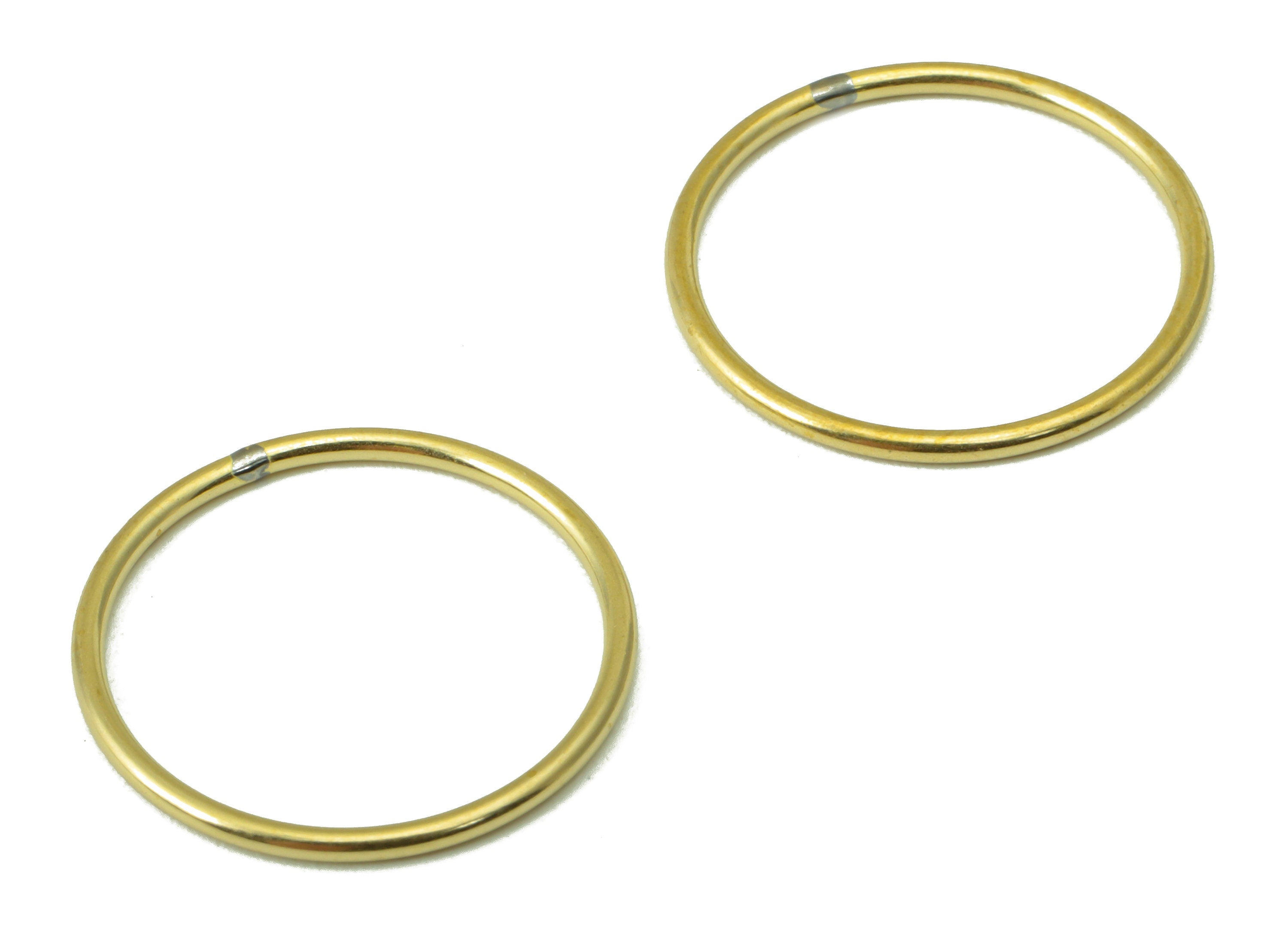 Raw Brass Circle Connector - Raw Brass Round Hoop - Closed Loop Rings - Earring Findings - Jewelry Supplies - 19.5x19.5x1.15mm-PP8604-19 - DOMEDBAZAAR