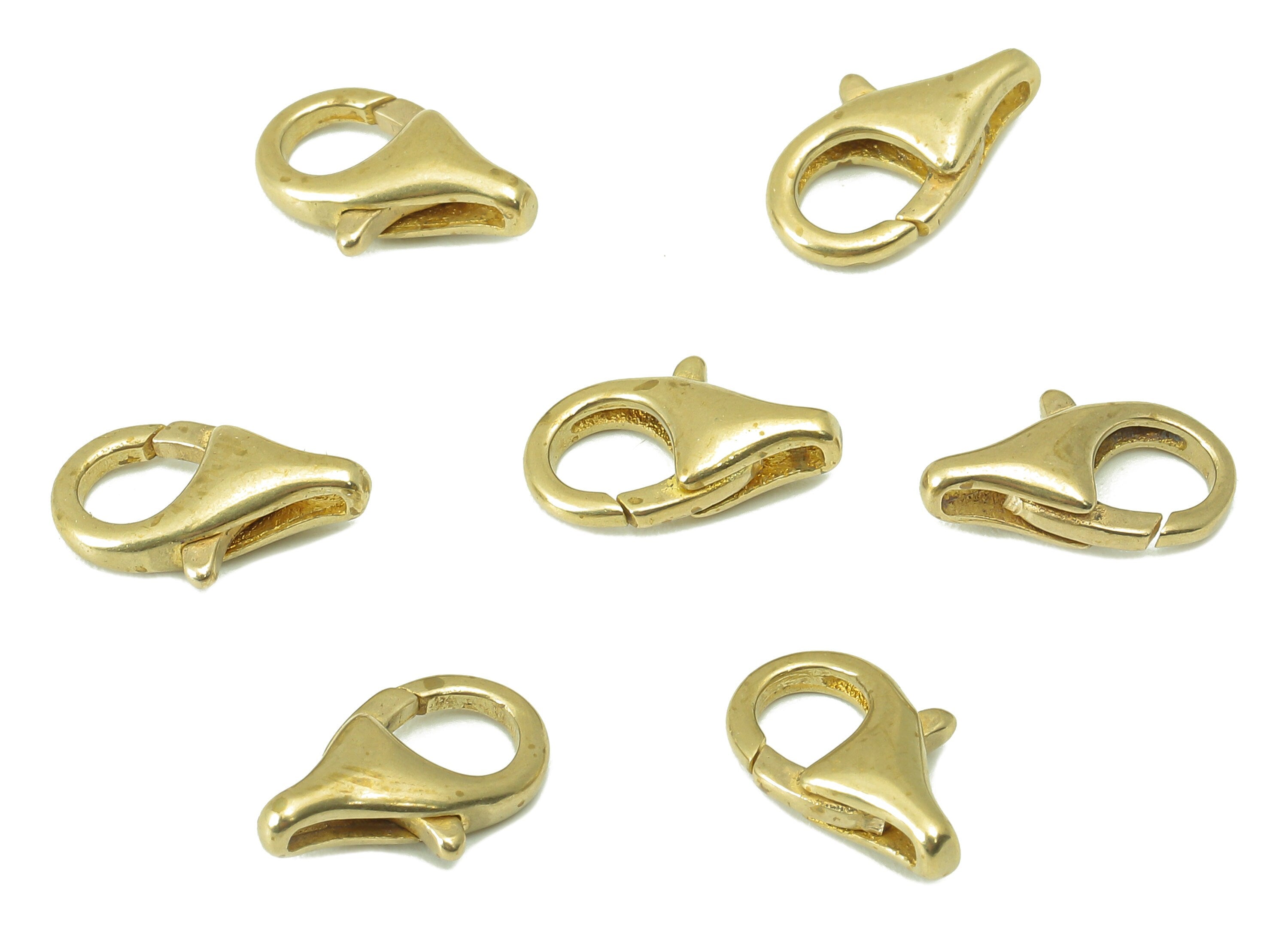 Brass Lobster Claw Clasps - Raw Brass Mini Parrot Clasp - Gold Parrot Clasp - For Bracelet - For Necklace - 12.9x7.14x 3.56mm- PP8337 - DOMEDBAZAAR