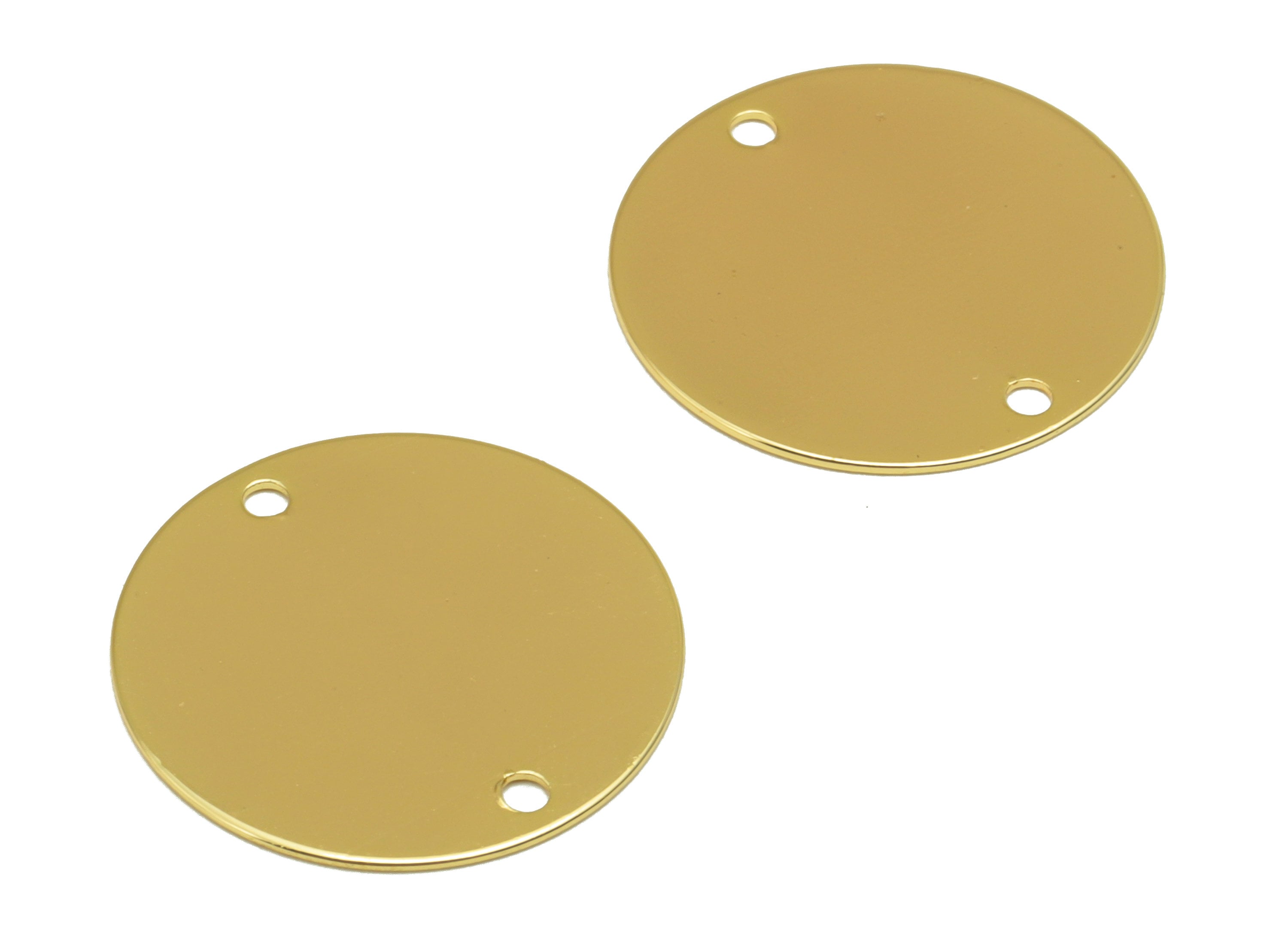 Brass Earring Connector - Semi Circle Earring Connector -Gold Round Necklace Connector-18K Real Gold Plating -18.19x18.19x0.54mm - RGP6704 - DOMEDBAZAAR