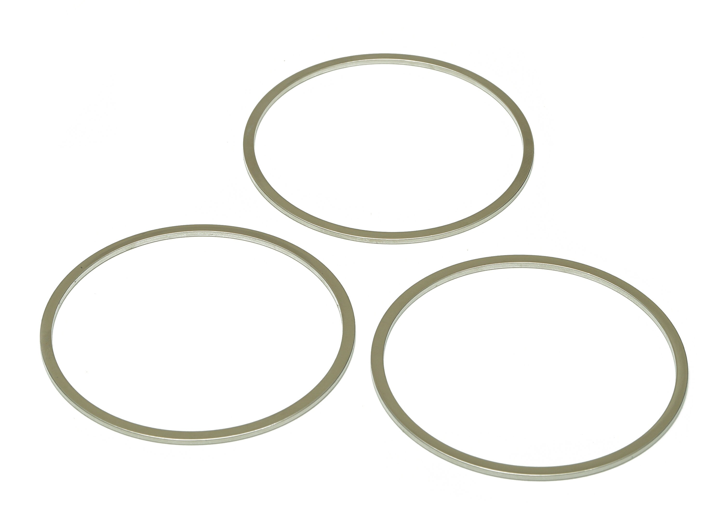 50mm Silver Rings - Brass Round Rings - Closed Loop Rings - Earring Findings - Silver Tone Plating - 49.8x49.8x1.02mm - PP4139S-50 - DOMEDBAZAAR