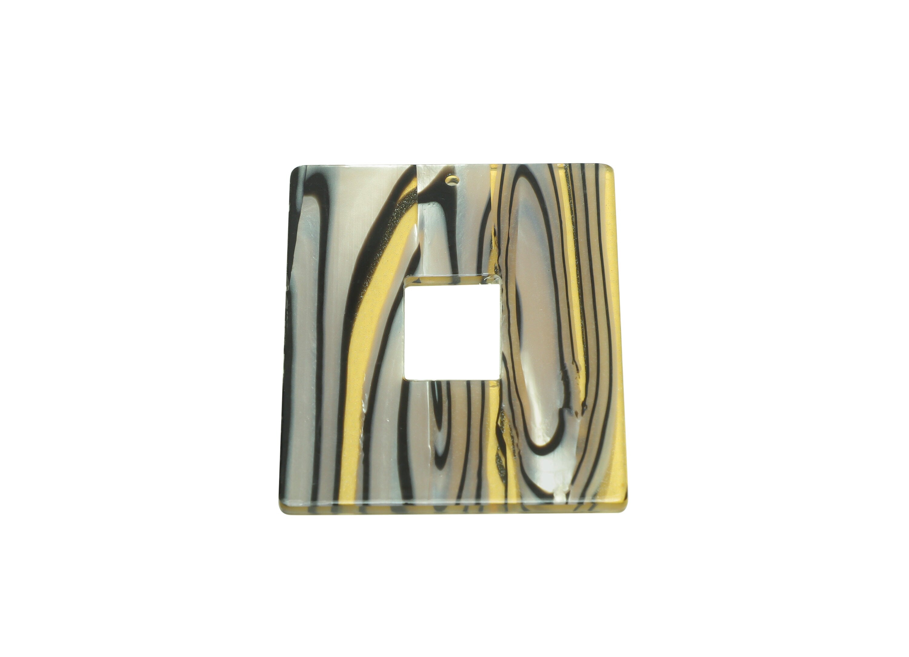 Acrylic Rectangle Charm - Rectangle Rainbow Pendant - Acrylic Earring Charm - Jewelry Making - Code:A942 - 49x40x2.46mm - AC2614-A942 - DOMEDBAZAAR
