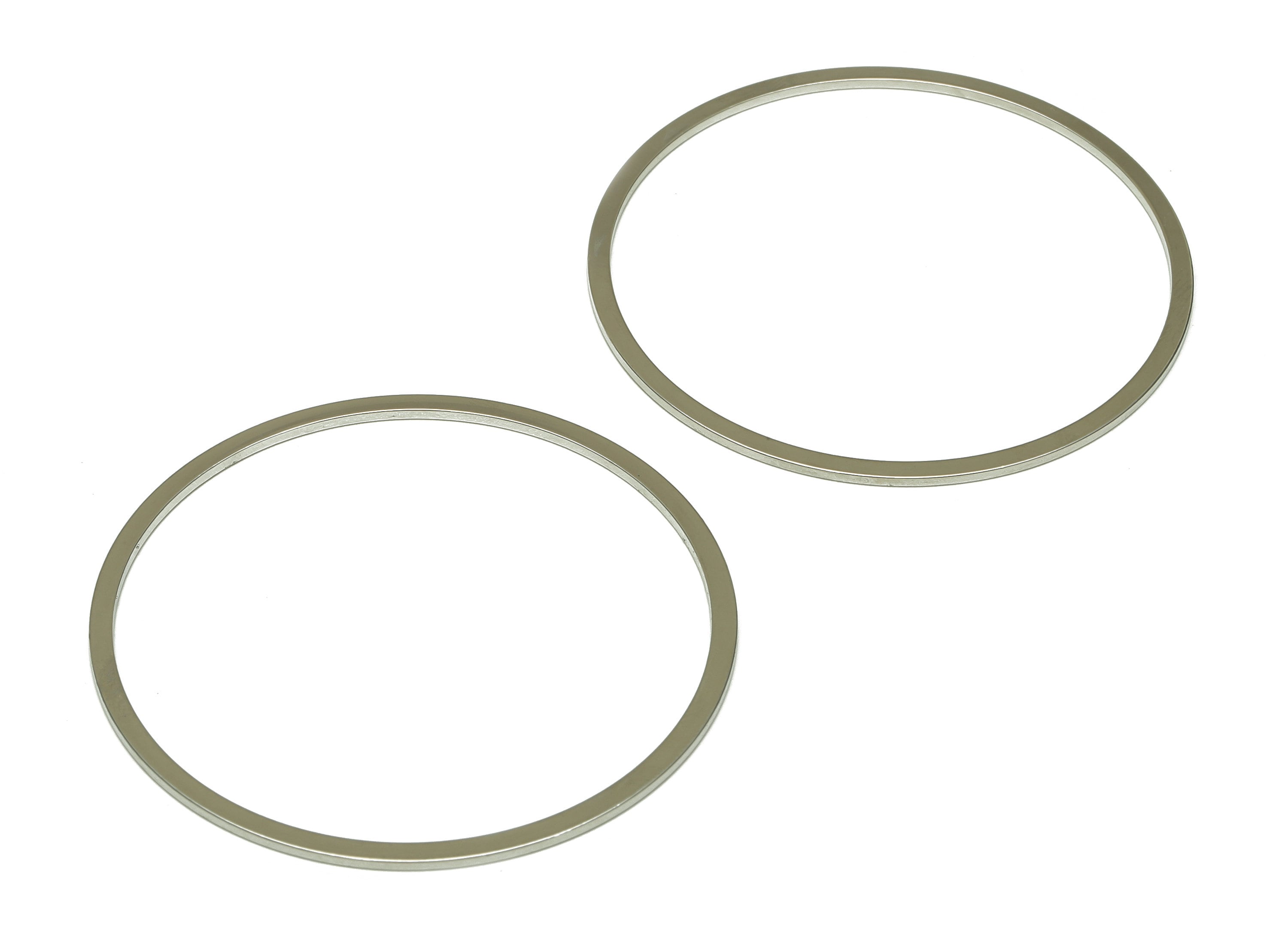 50mm Silver Rings - Brass Round Rings - Closed Loop Rings - Earring Findings - Silver Tone Plating - 49.8x49.8x1.02mm - PP4139S-50 - DOMEDBAZAAR