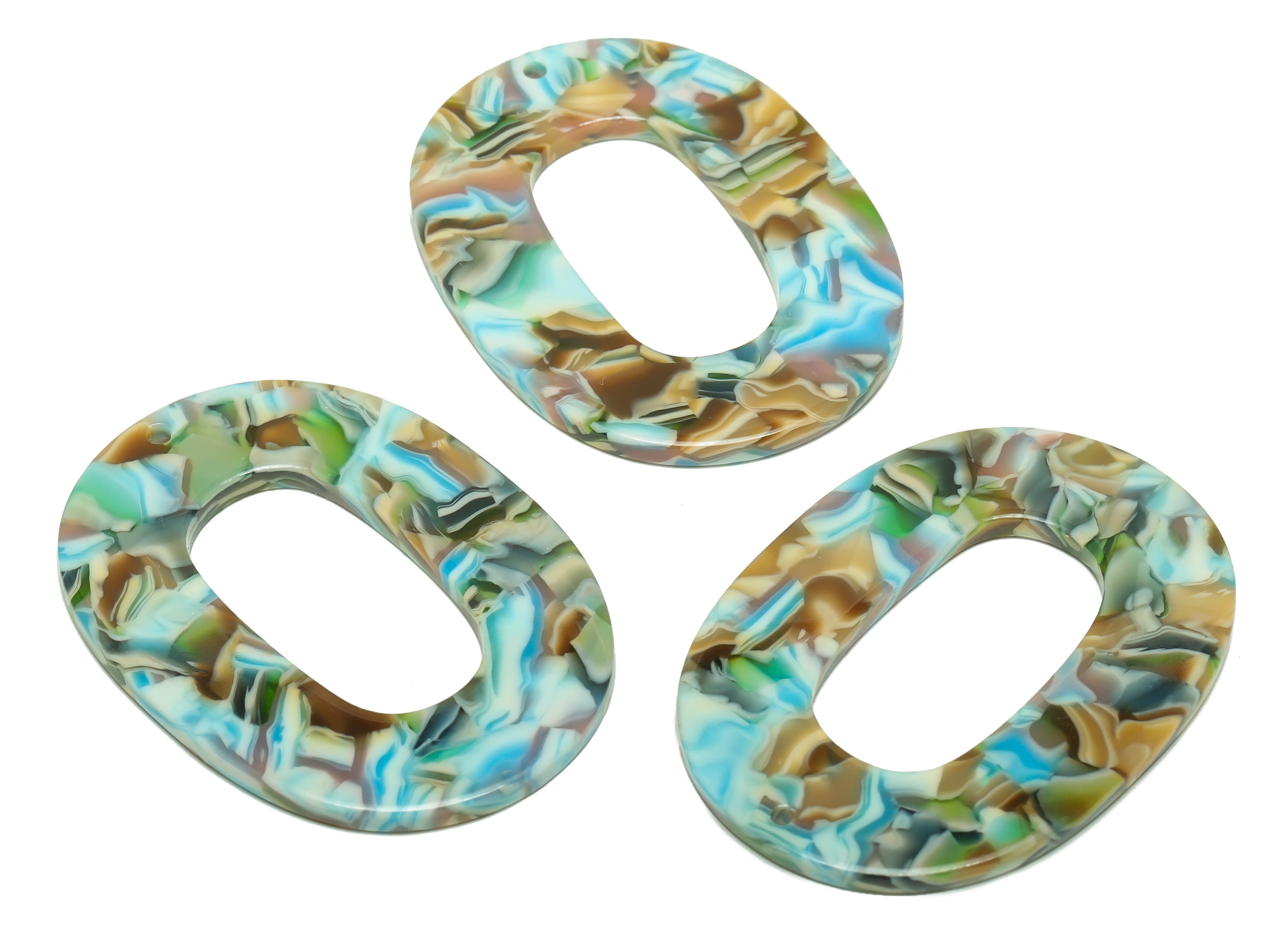 Acrylic Oval Charms - Oval Earrings and Pendant - Geometry Earring Findings - Jewelry Supplies  - Color Code:A240 - 47x34x2mm - AC2618-A240 - DOMEDBAZAAR