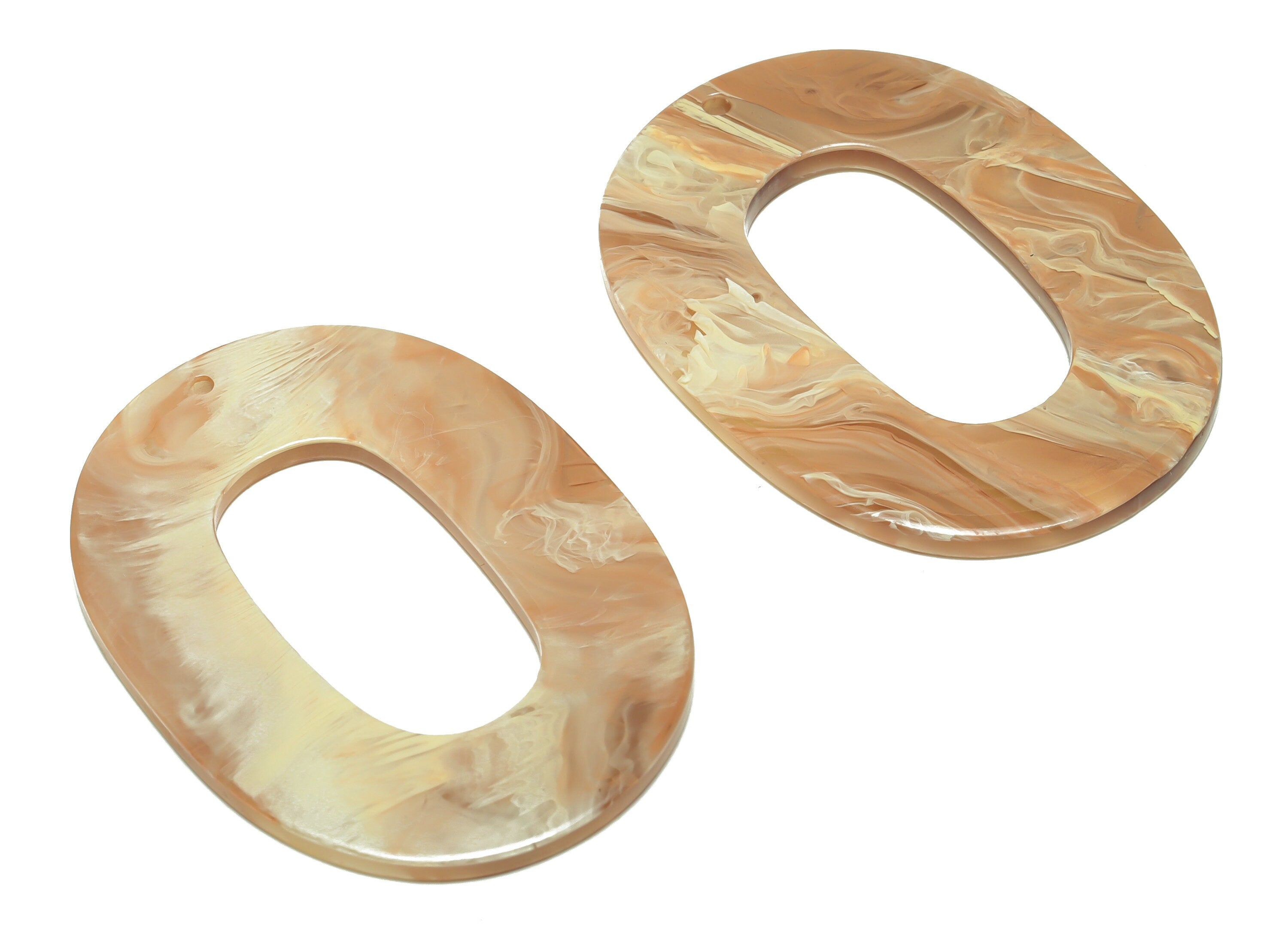 Acrylic Oval Charms - Oval Earrings and Pendant - Geometry Earring Findings - Jewelry Supplies  - Color Code:A961 - 47x34x2mm - AC2618-A961 - DOMEDBAZAAR
